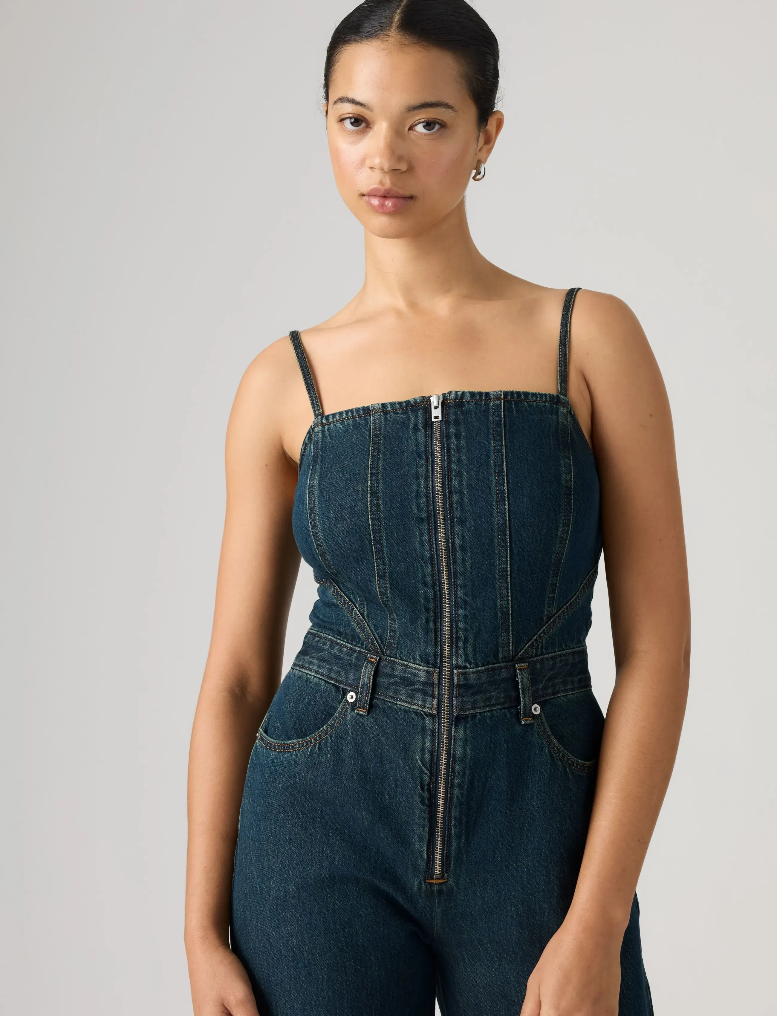 Levi's® - SEAMED JUMPSUIT CASH OUT STONE - jumpsuits - med indigo - worn in - 5