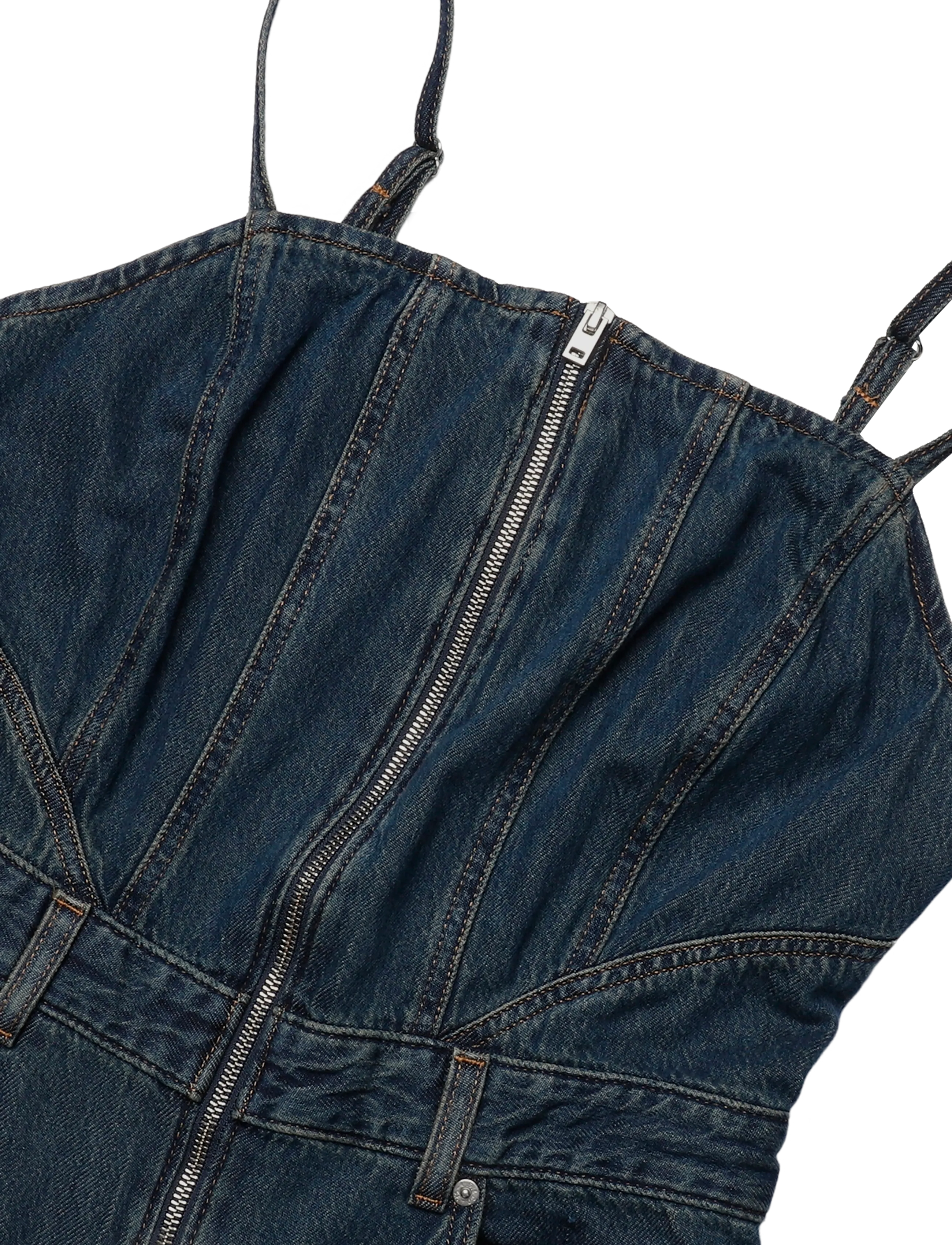 Levi's® - SEAMED JUMPSUIT CASH OUT STONE - combinaisons - med indigo - worn in - 2