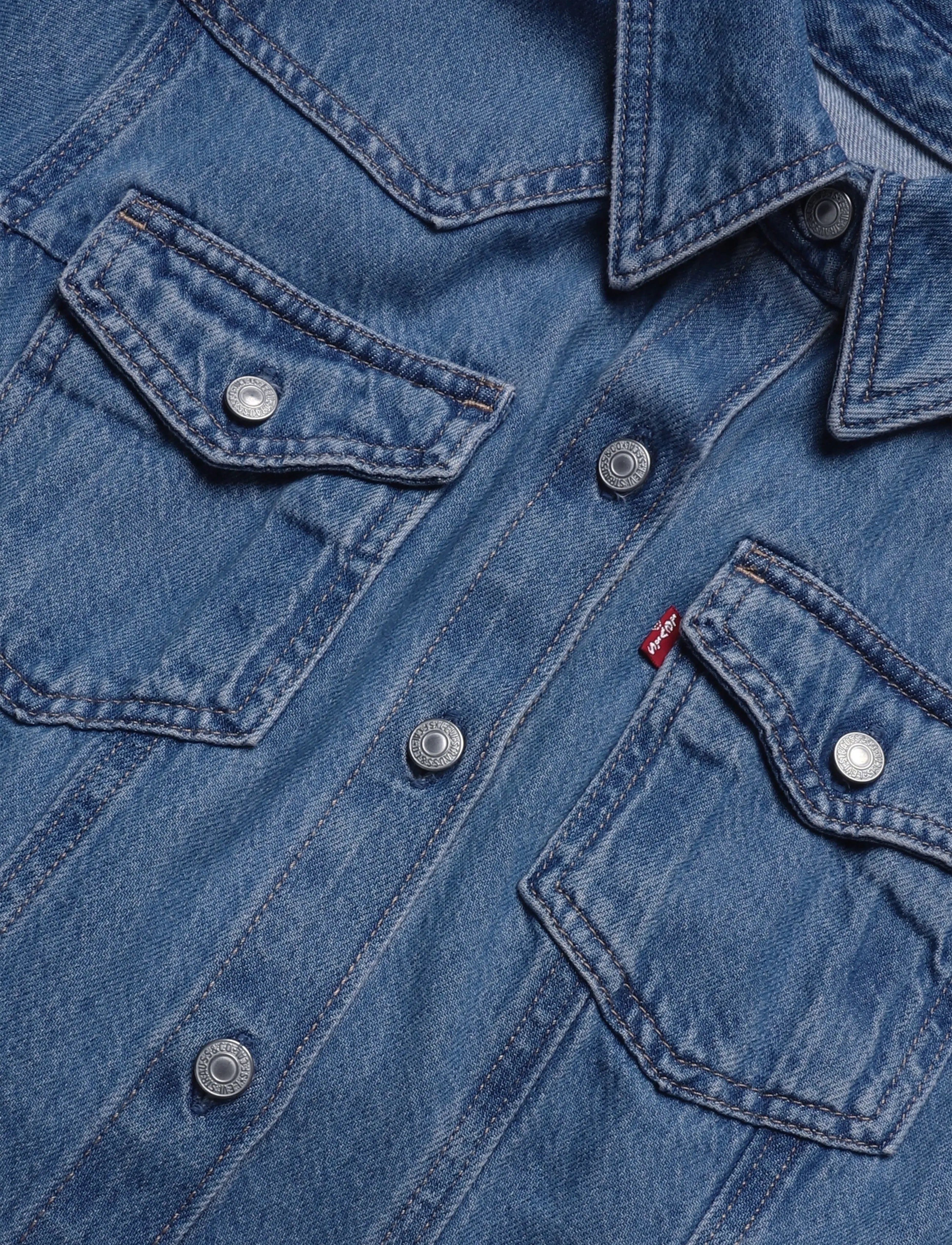 Levi's® - SS FIT AND FLARE WESTERN DRESS - jeansklänningar - med indigo - flat finish - 2
