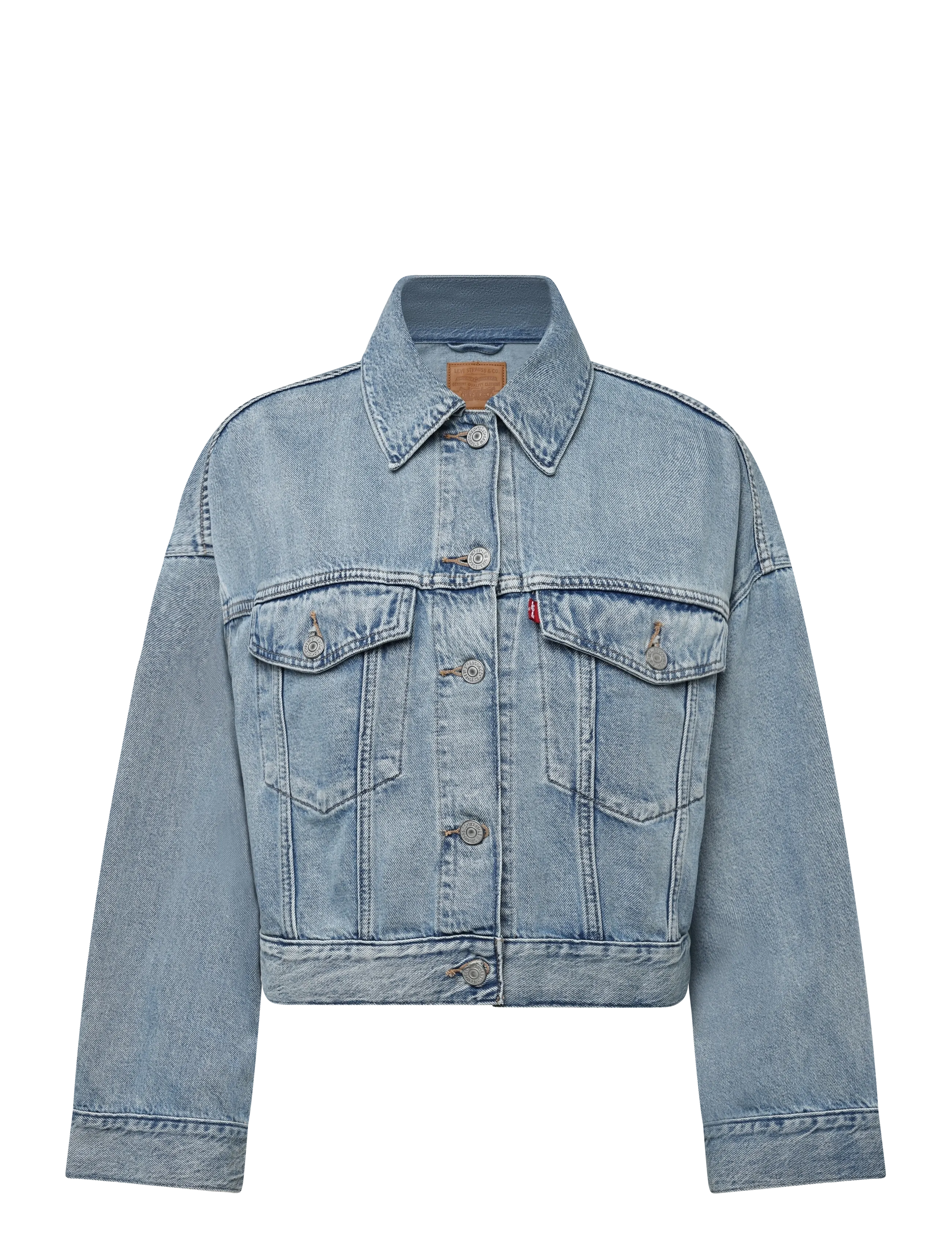 Levi's® - LOOSE CROP TRUCKER SUNNY SEASO - vårjackor - light indigo - worn in - 1