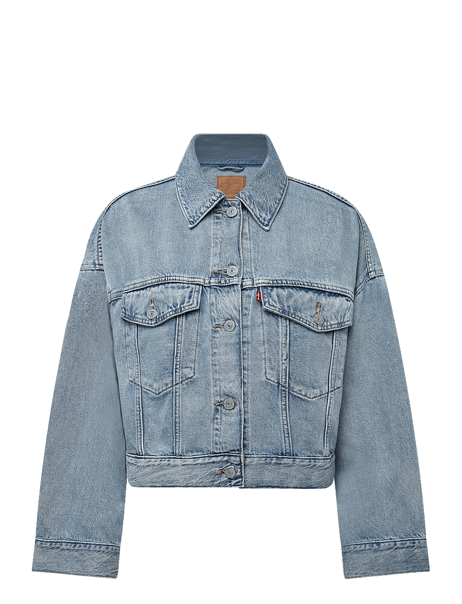 Levi's® - LOOSE CROP TRUCKER SUNNY SEASO - vårjackor - light indigo - worn in - 1