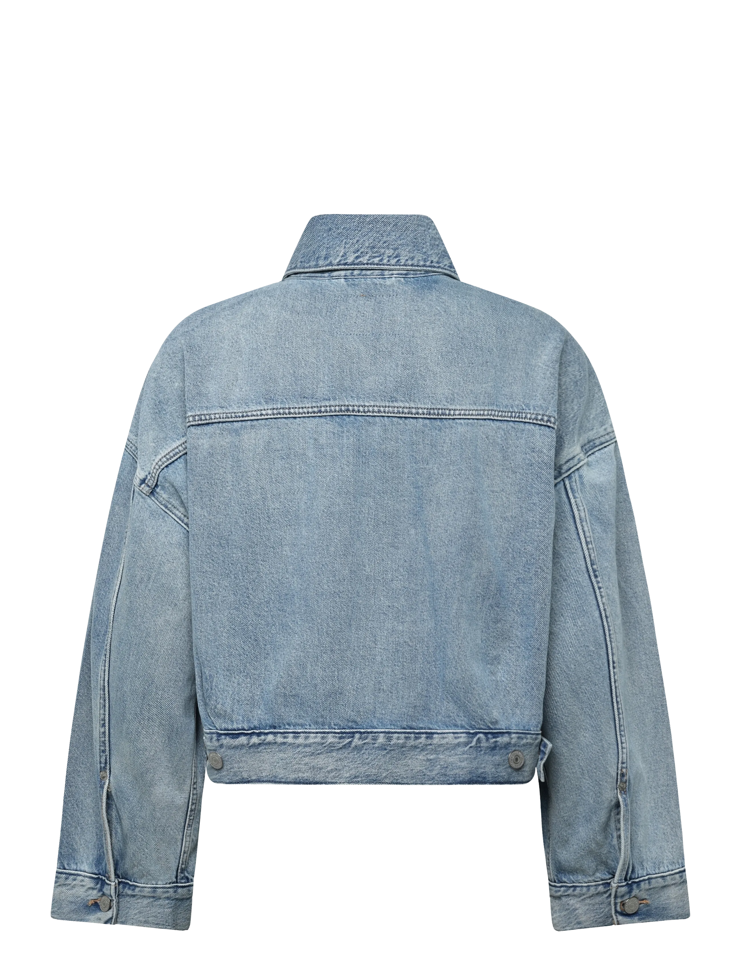 Levi's® - LOOSE CROP TRUCKER SUNNY SEASO - vårjackor - light indigo - worn in - 2