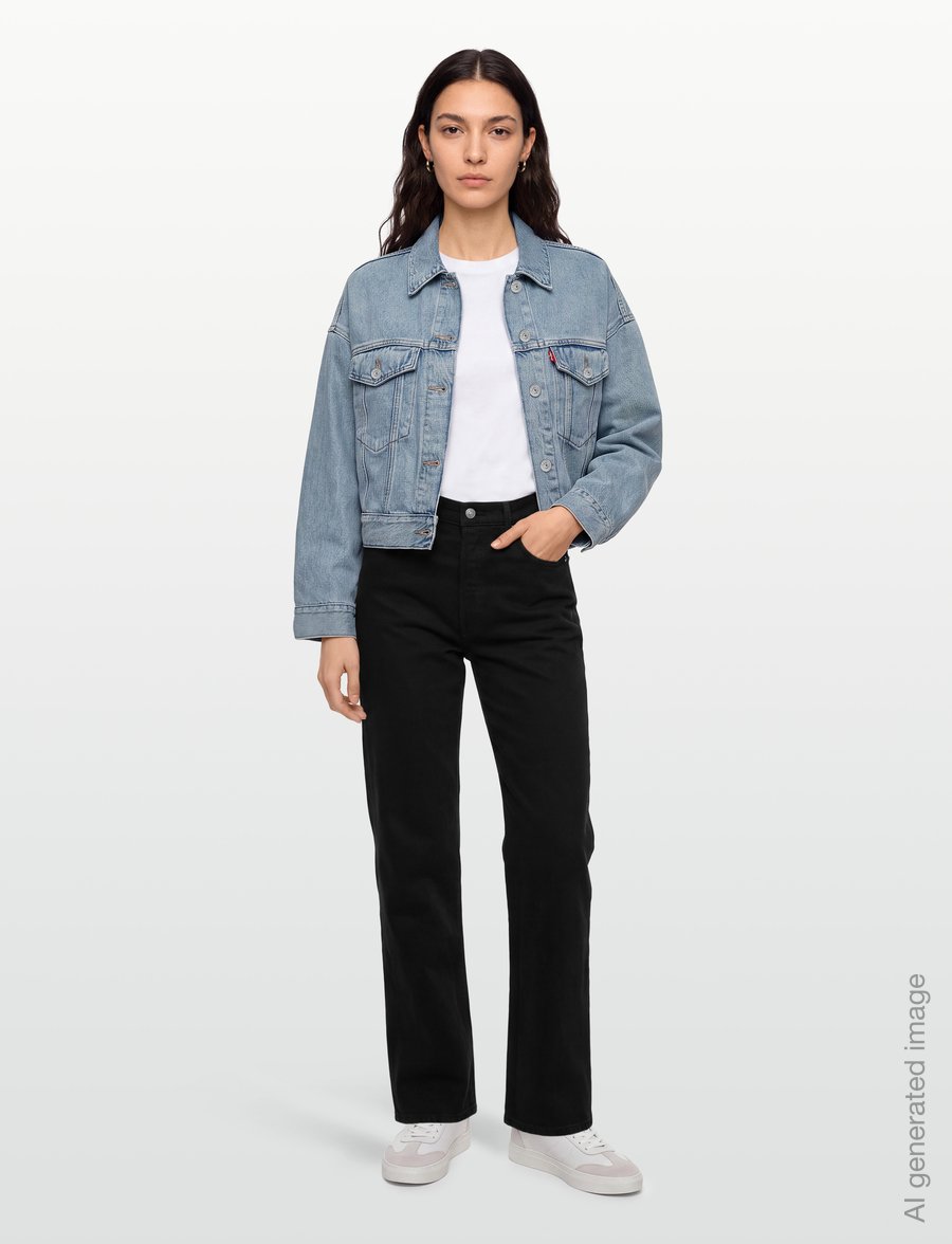 Levi's® - LOOSE CROP TRUCKER SUNNY SEASO - vårjackor - light indigo - worn in - 0