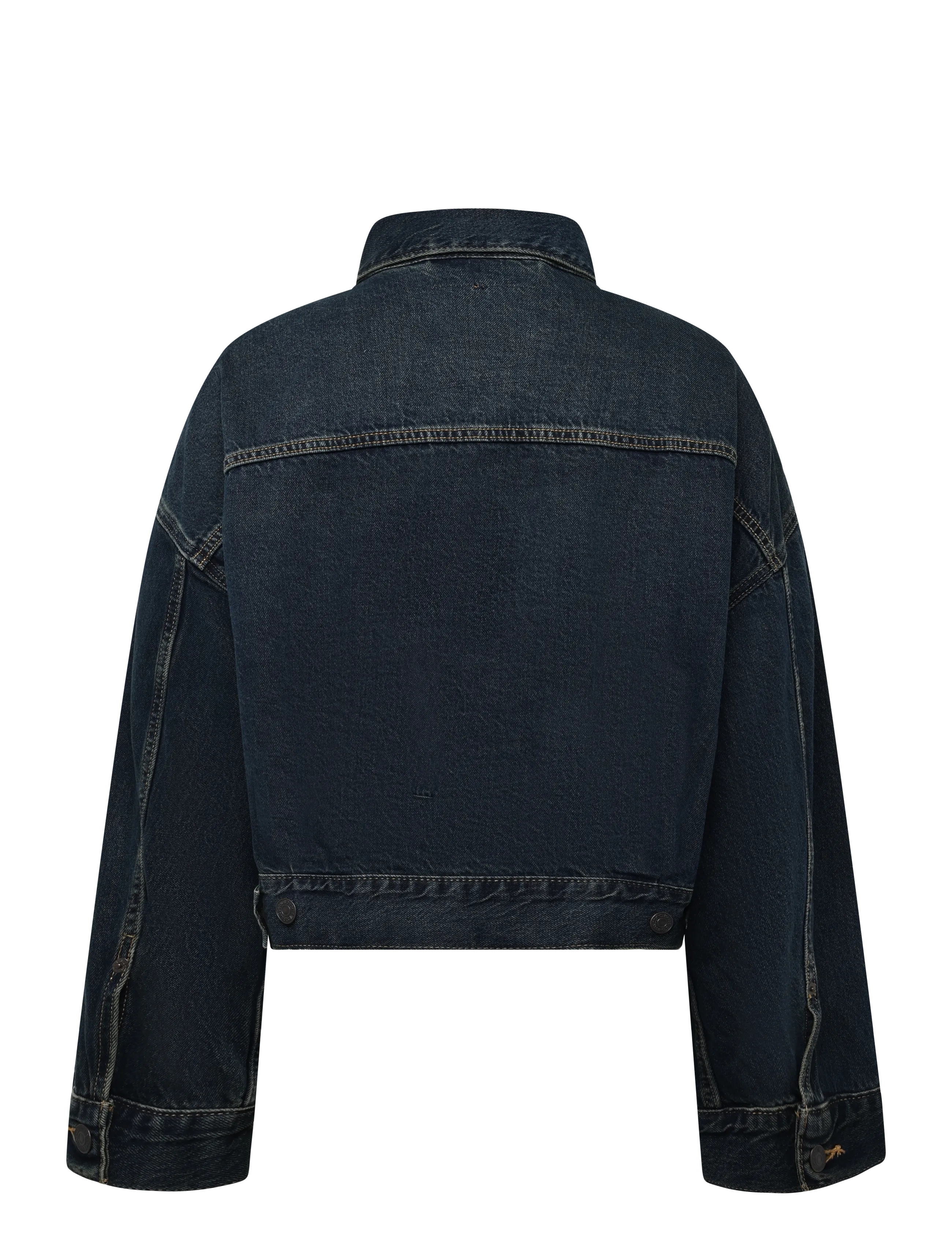 Levi's® - LOOSE CROP TRUCKER HIGH VIBRAT - vorjakkar - dark indigo - worn in - 1