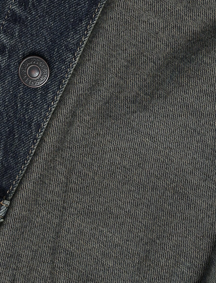 Levi's® - LOOSE CROP TRUCKER HIGH VIBRAT - vorjakkar - dark indigo - worn in - 4