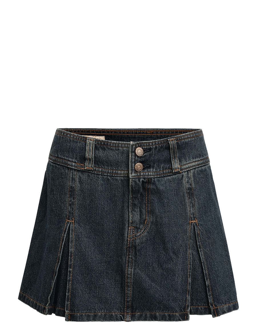 Levi's® - INVERTED PLEAT MINI HAPPY TALE - plisserade kjolar - dark indigo - flat finish - 0