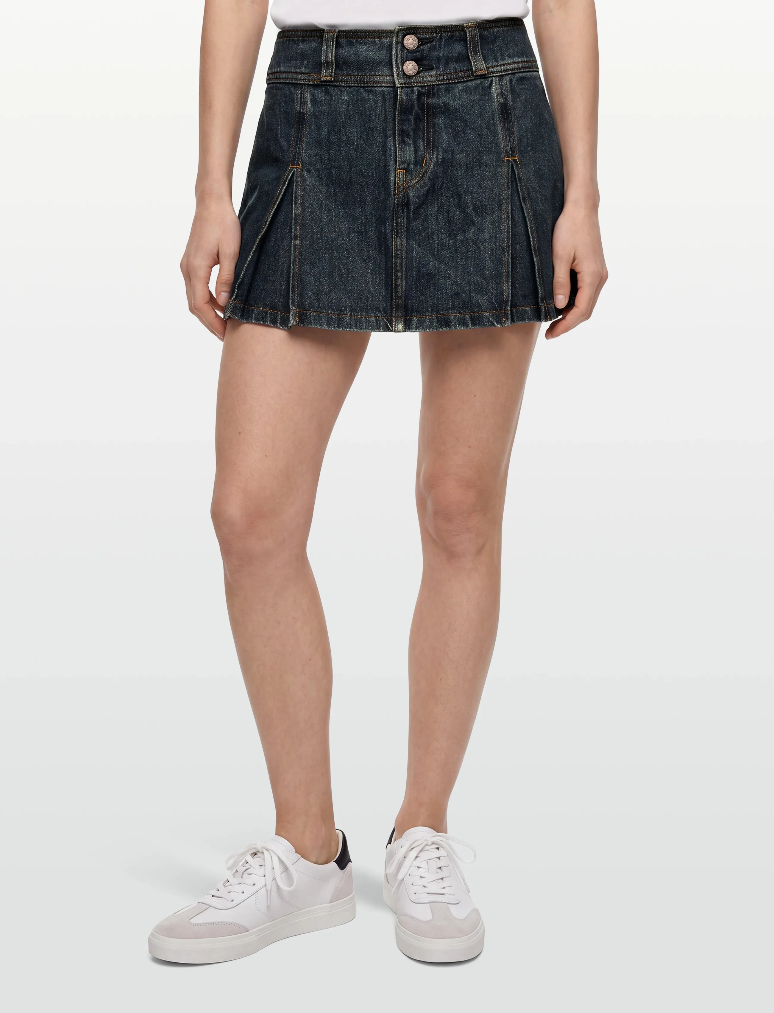 Levi's® - INVERTED PLEAT MINI HAPPY TALE - pleated skirts - dark indigo - flat finish - 3