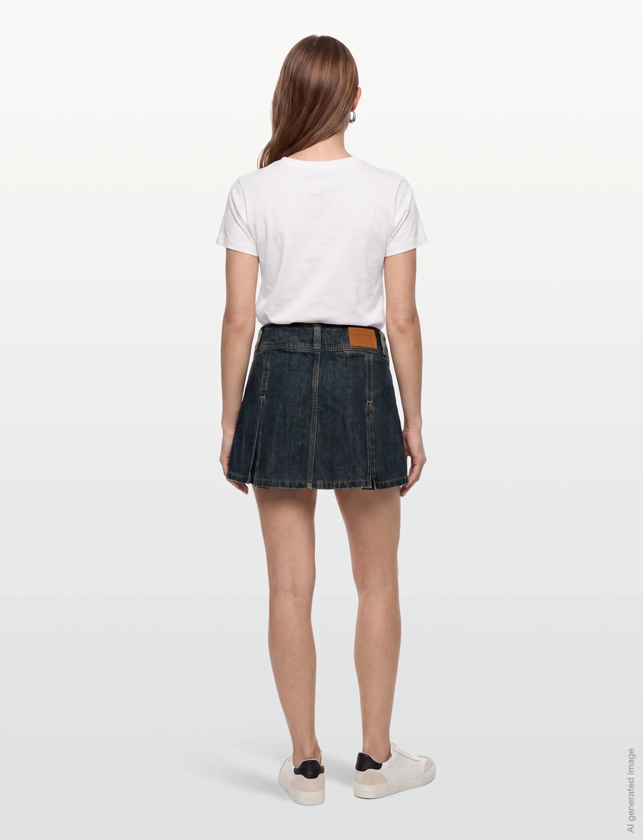 Levi's® - INVERTED PLEAT MINI HAPPY TALE - pleated skirts - dark indigo - flat finish - 4