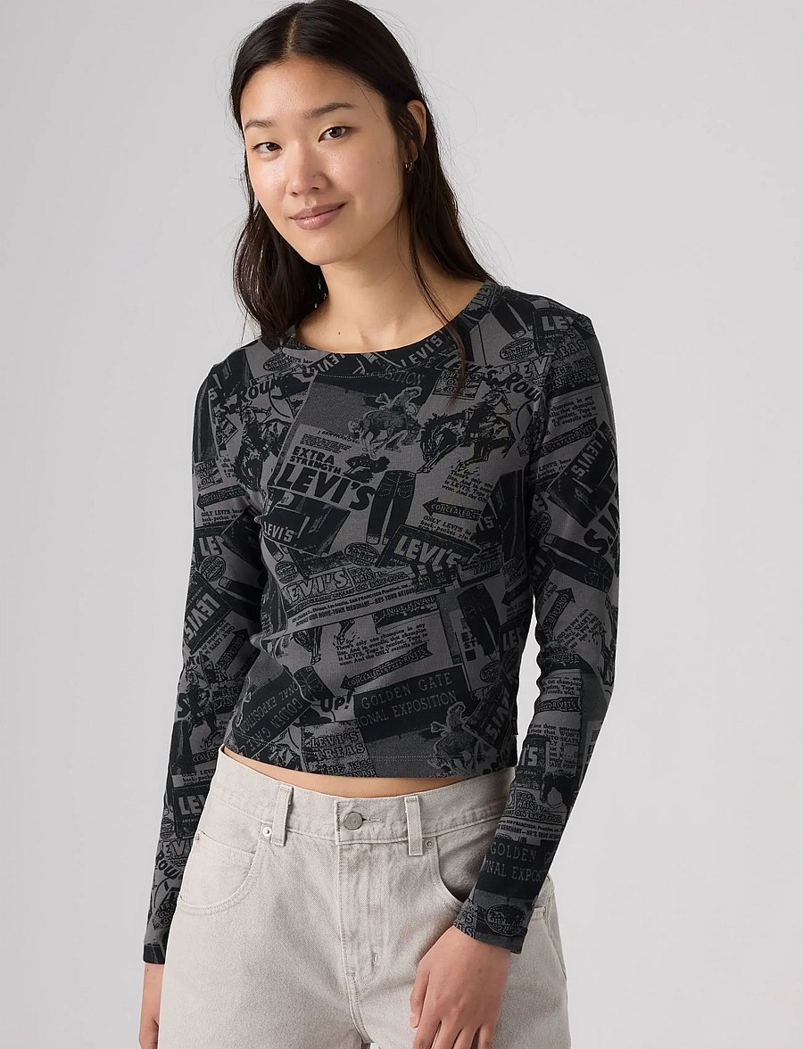 Levi's® - GR ESSENTIAL BABY LS LS HERITA - langærmede toppe - blacks - 0