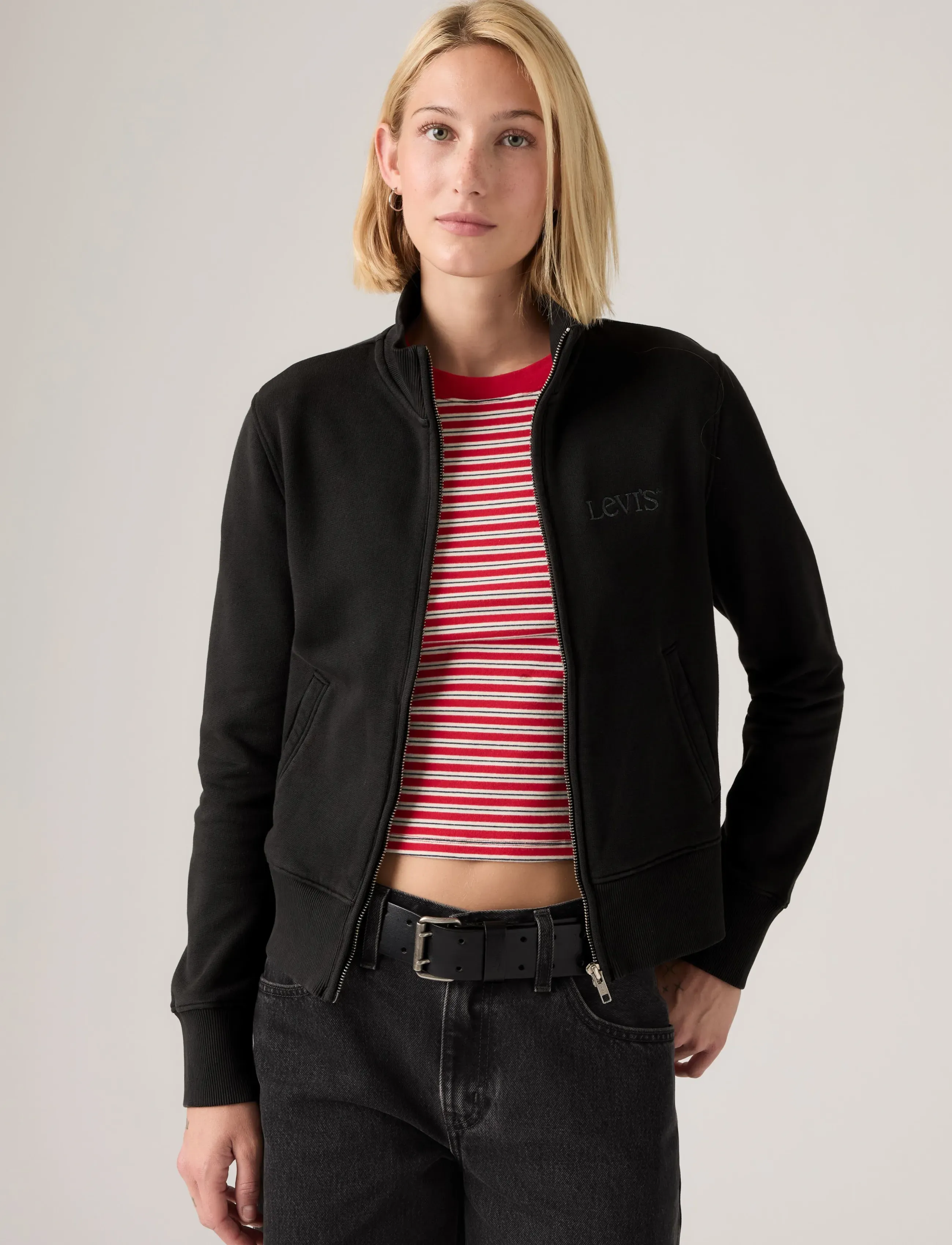 Levi's® GR SLIM FIT FULL ZIP SLIM FIT - Streetwear - BLACKS / black