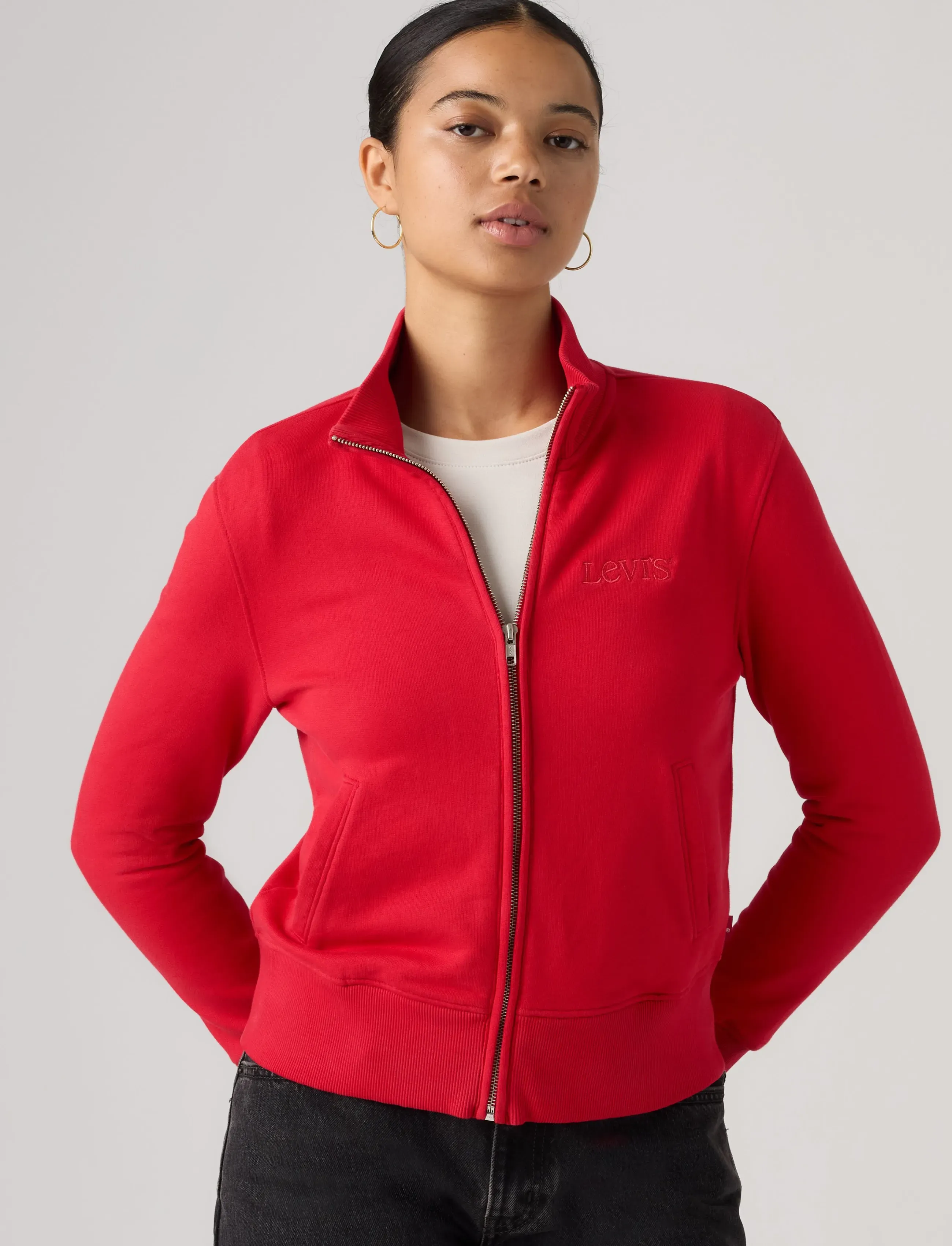 Levi's® GR SLIM FIT FULL ZIP RED ZIP U - Light Jackets - REDS / red