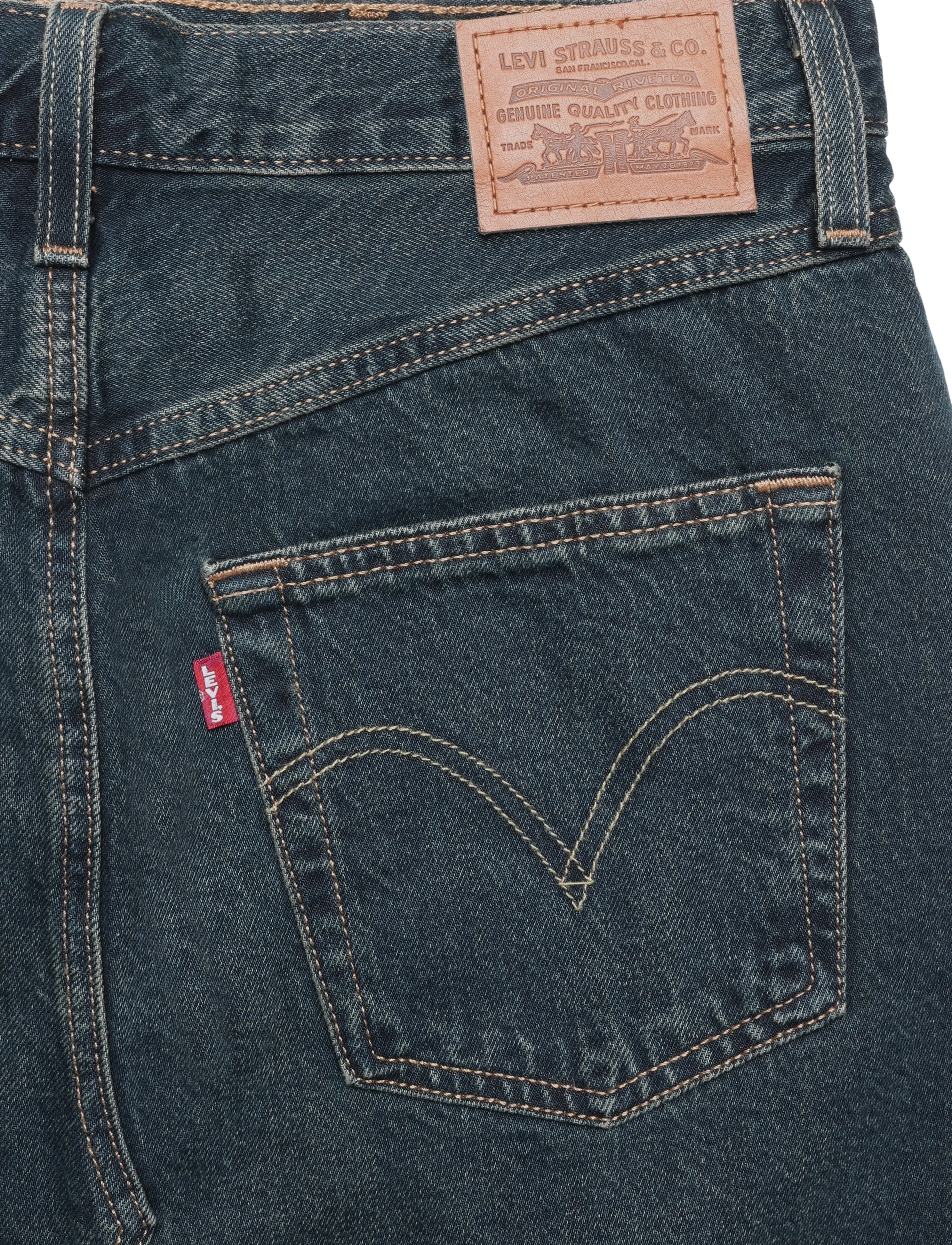 Levi's® - DECON SLIT MIDI SKIRT HIGH VIB - dark indigo - worn in - 4