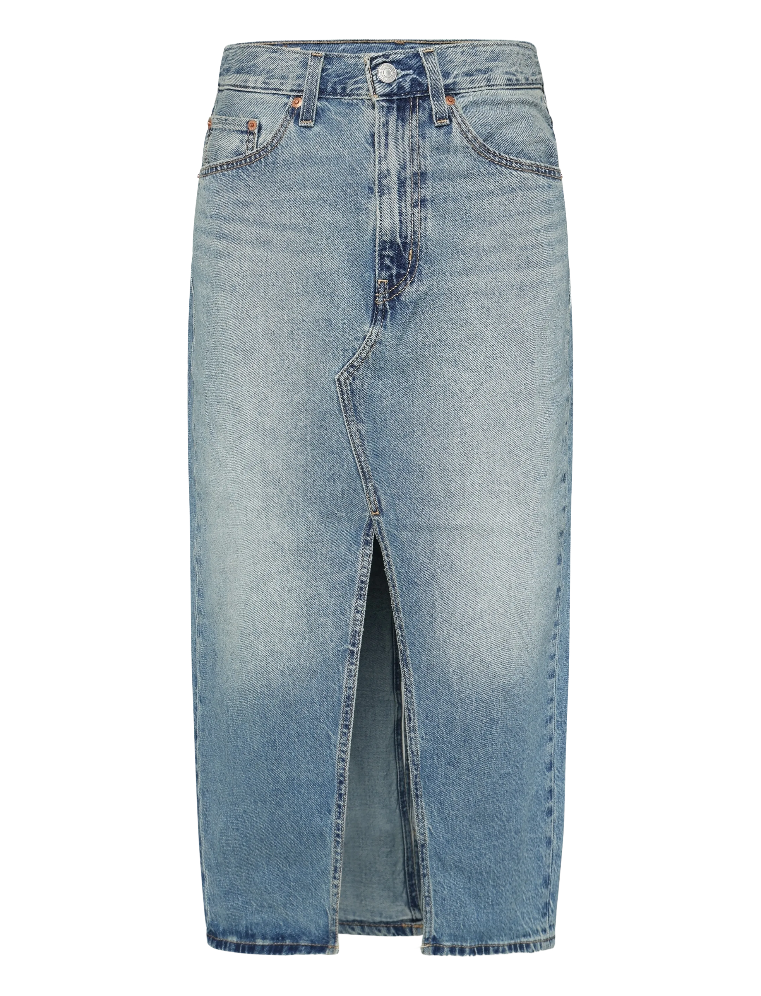 Levi's® DECON SLIT MIDI SKIRT WELCOME - Seelikud - MED INDIGO - WORN IN / blue