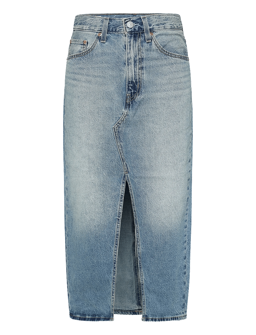 Levi's® - DECON SLIT MIDI SKIRT WELCOME - teksaseelikud - med indigo - worn in - 0