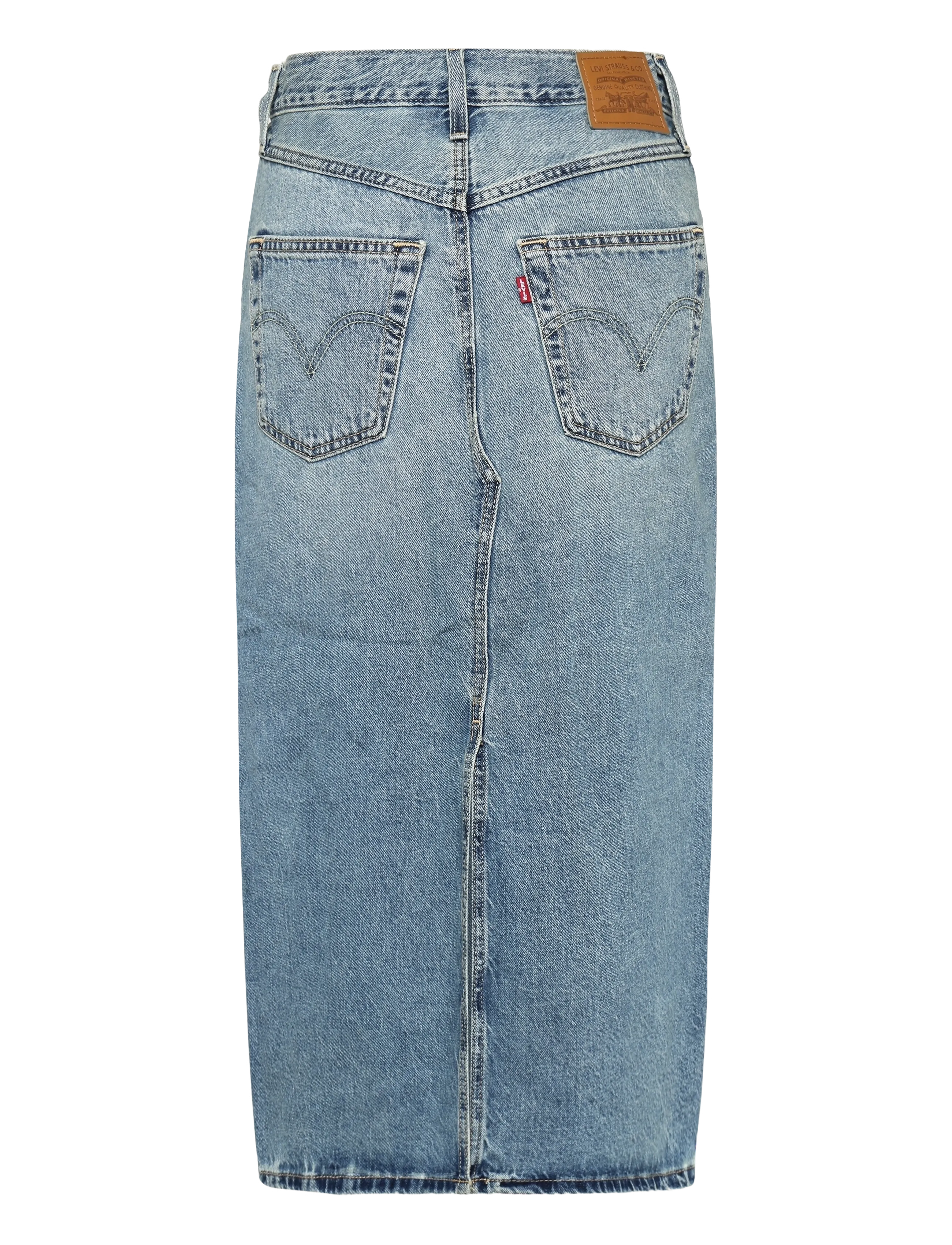 Levi's® - DECON SLIT MIDI SKIRT WELCOME - teksaseelikud - med indigo - worn in - 1