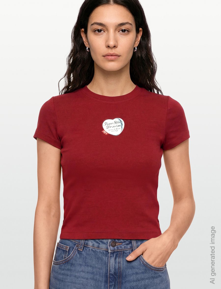 Levi's® - GR ESSENTIAL BABY TEE TRUE BLU - t-shirts - reds - 3