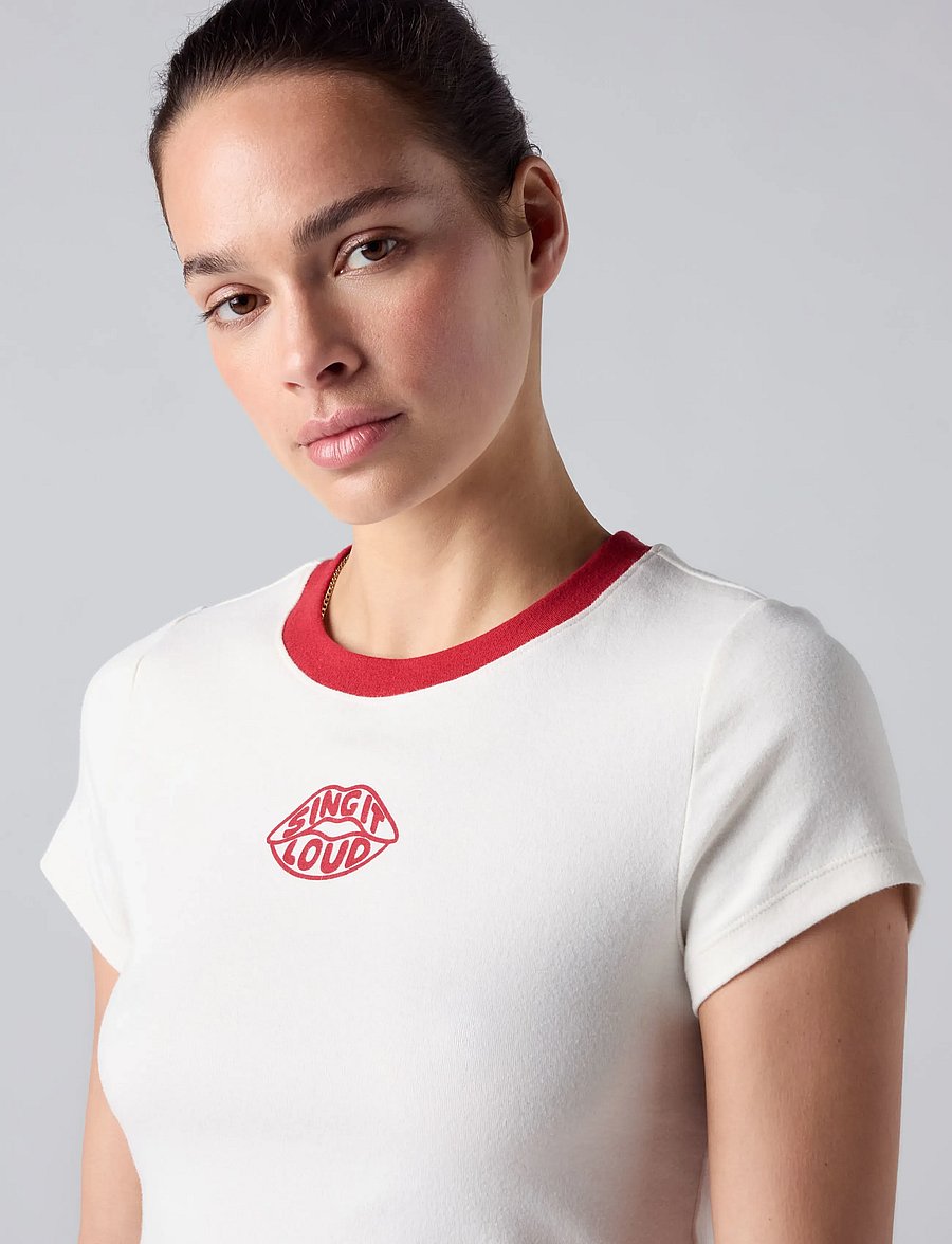Levi's® - GR ESSENTIAL BABY TEE SING IT - t-särgid - whites - 5