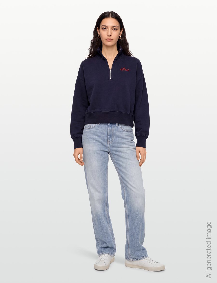 Levi's® - GR VINTAGE 80S 1/4 ZIP 1/4 ZIP - pulls - blues - 0