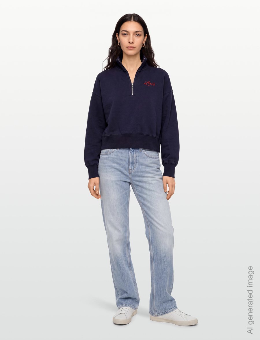 Levi's® - GR VINTAGE 80S 1/4 ZIP 1/4 ZIP - jumpers - blues - 0