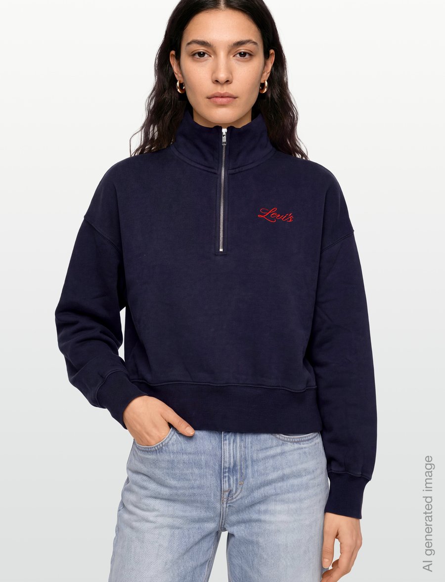Levi's® - GR VINTAGE 80S 1/4 ZIP 1/4 ZIP - pulls - blues - 3