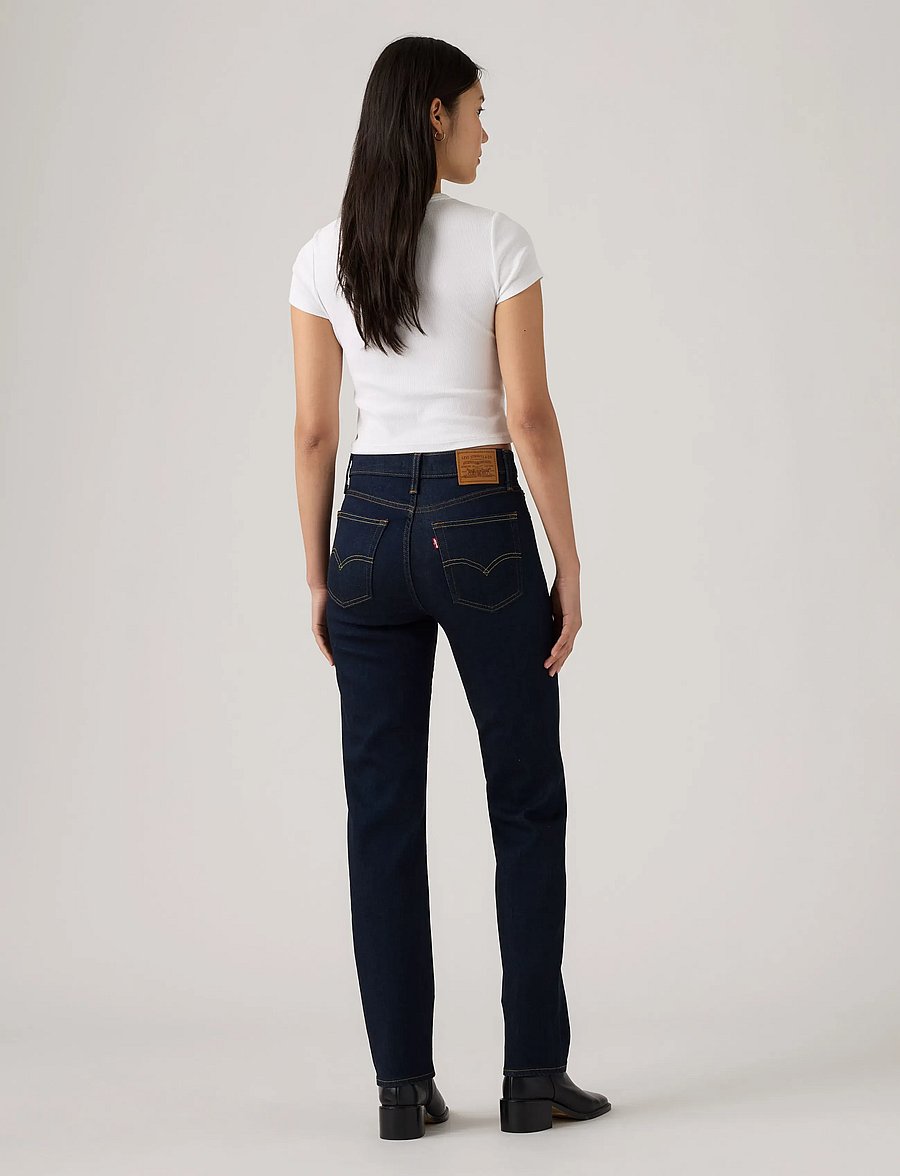 Levi's® - 722 HIGH RISE SLIM TRUE BLUE R - kitsad teksad - dark indigo - flat finish - 4