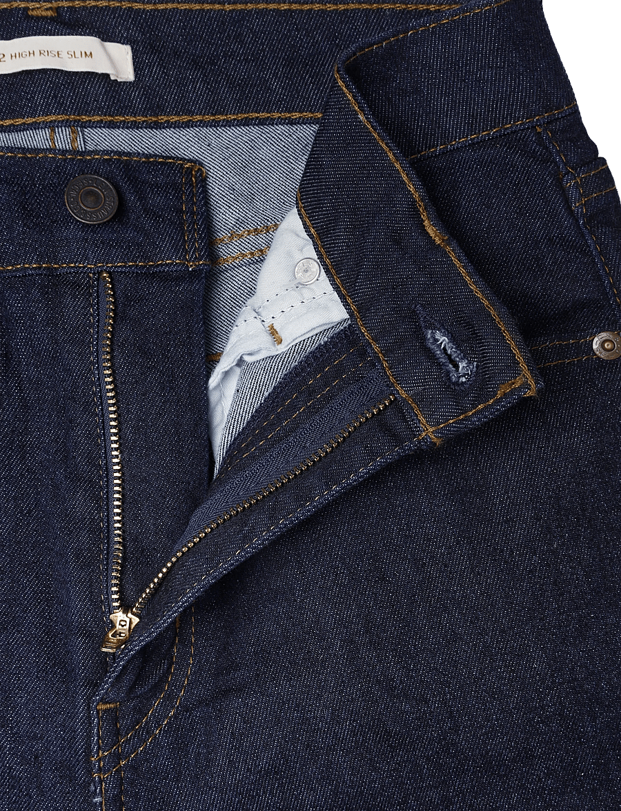 Levi's® - 722 HIGH RISE SLIM TRUE BLUE R - slim fit džinsi - dark indigo - flat finish - 3