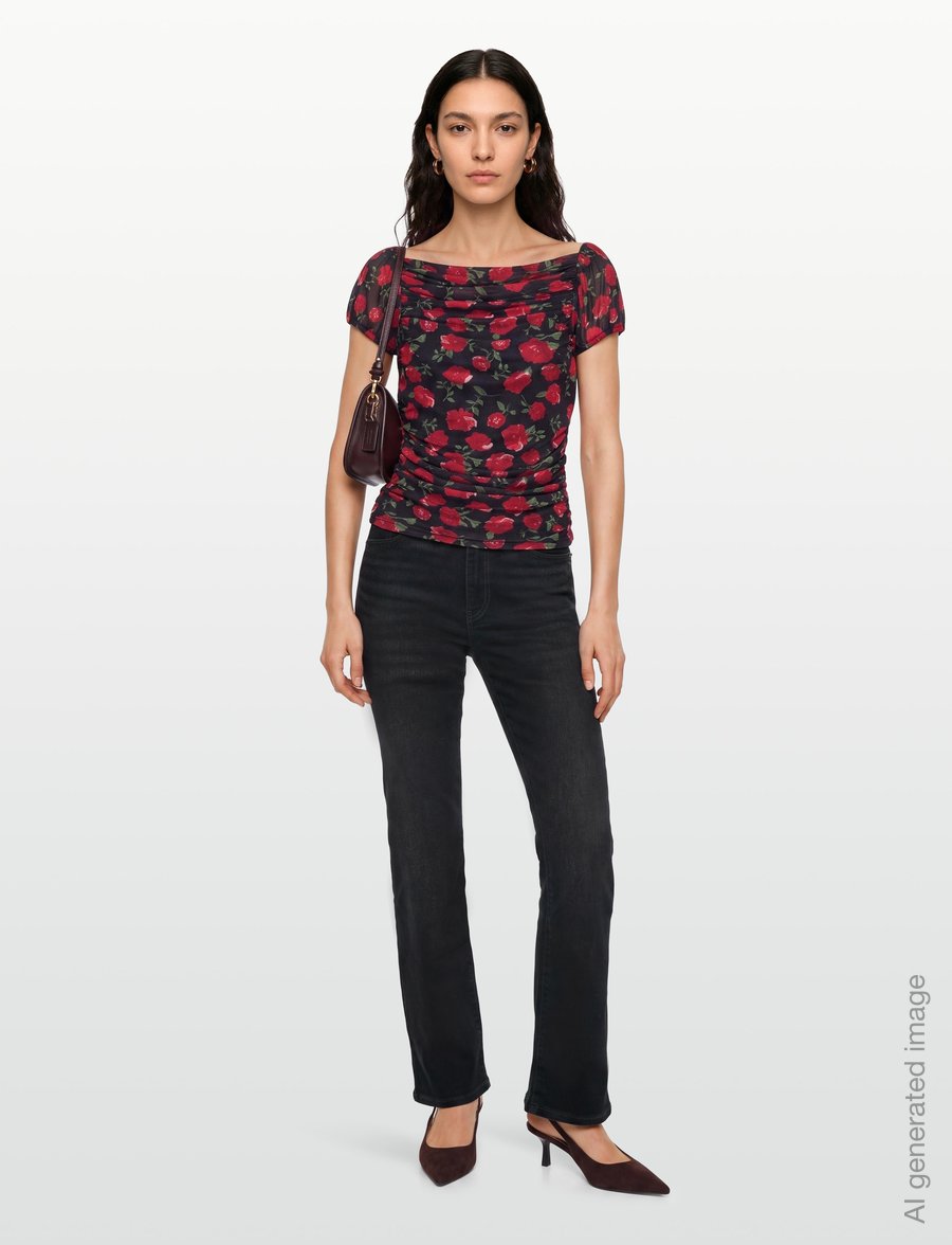 Levi's® - 722 HIGH RISE SLIM WORN MIDNIG - slim jeans - blacks - 0