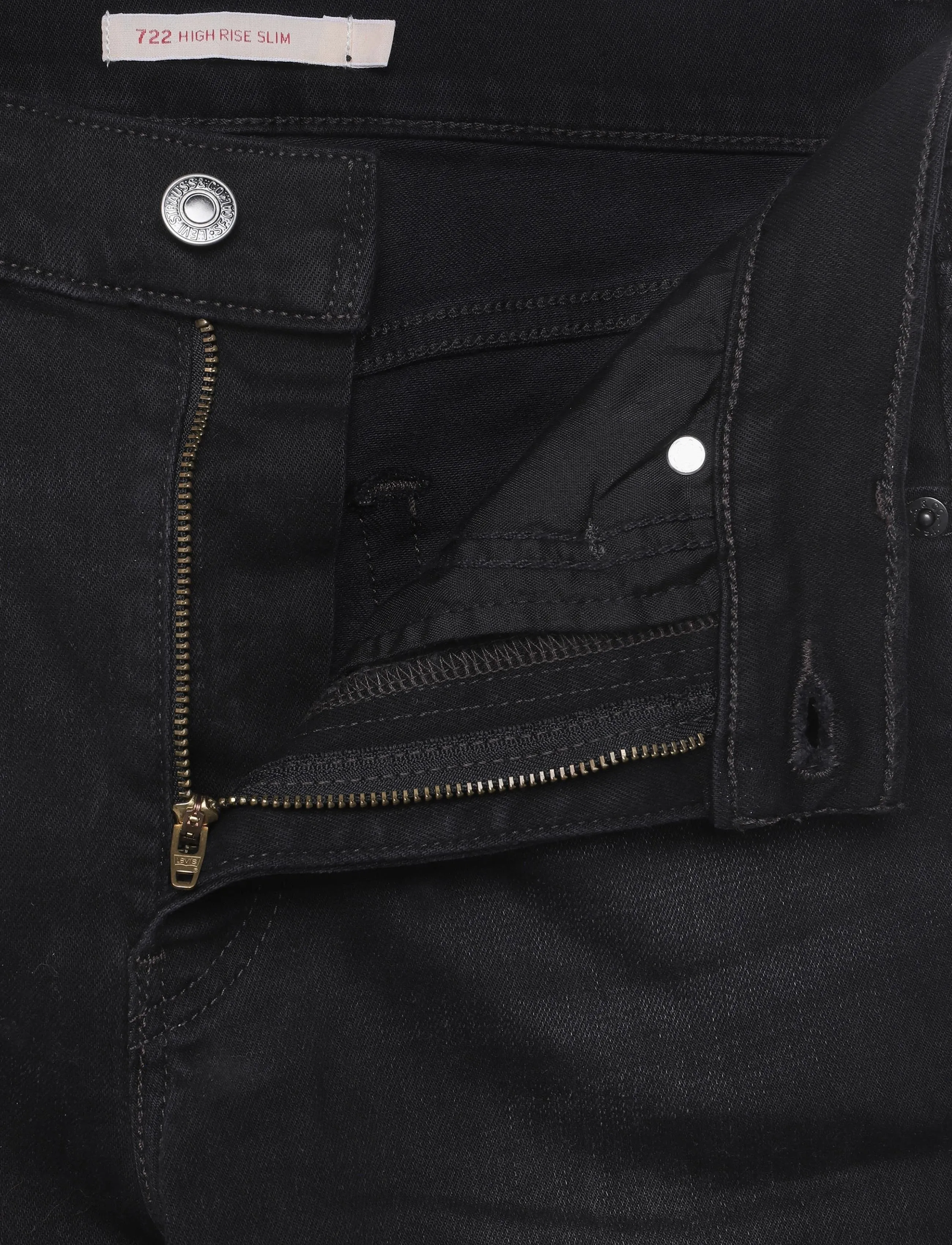 Levi's® - 722 HIGH RISE SLIM WORN MIDNIG - slim-fit-jeans - blacks - 3
