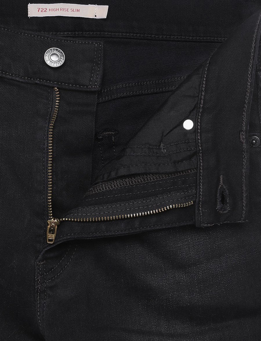 Levi's® - 722 HIGH RISE SLIM WORN MIDNIG - slim-fit-jeans - blacks - 3