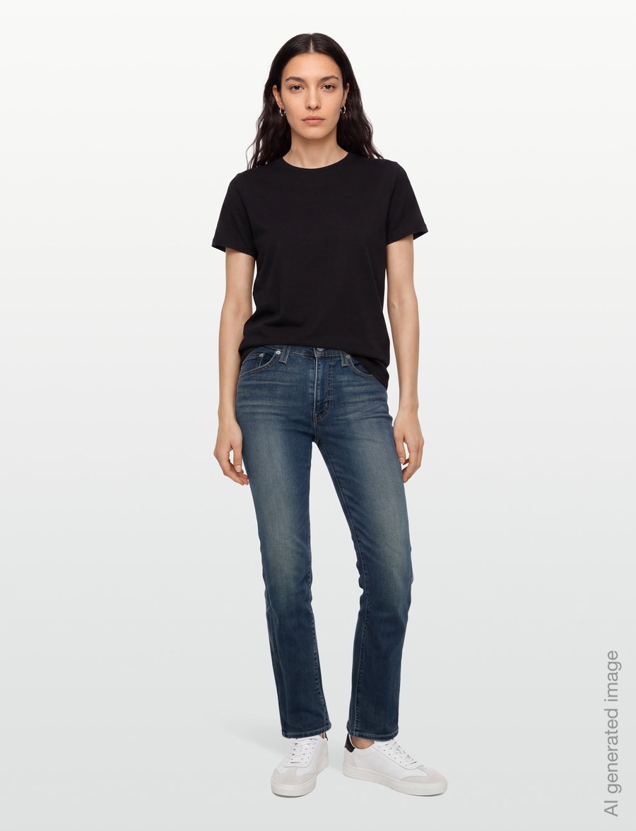 Levi's® - 722 HIGH RISE SLIM TOTAL GRAIL - slim-fit-jeans - greens - 0