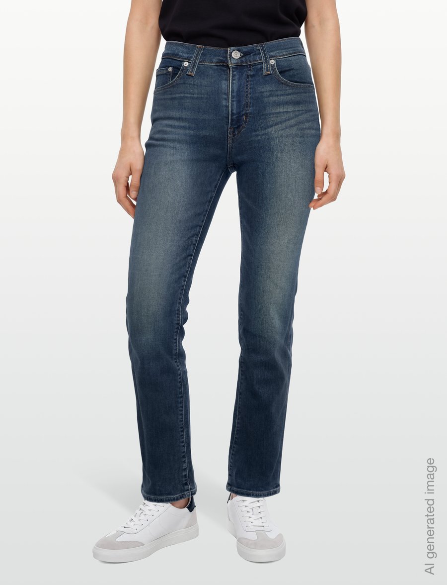 Levi's® - 722 HIGH RISE SLIM TOTAL GRAIL - slim-fit-jeans - greens - 3