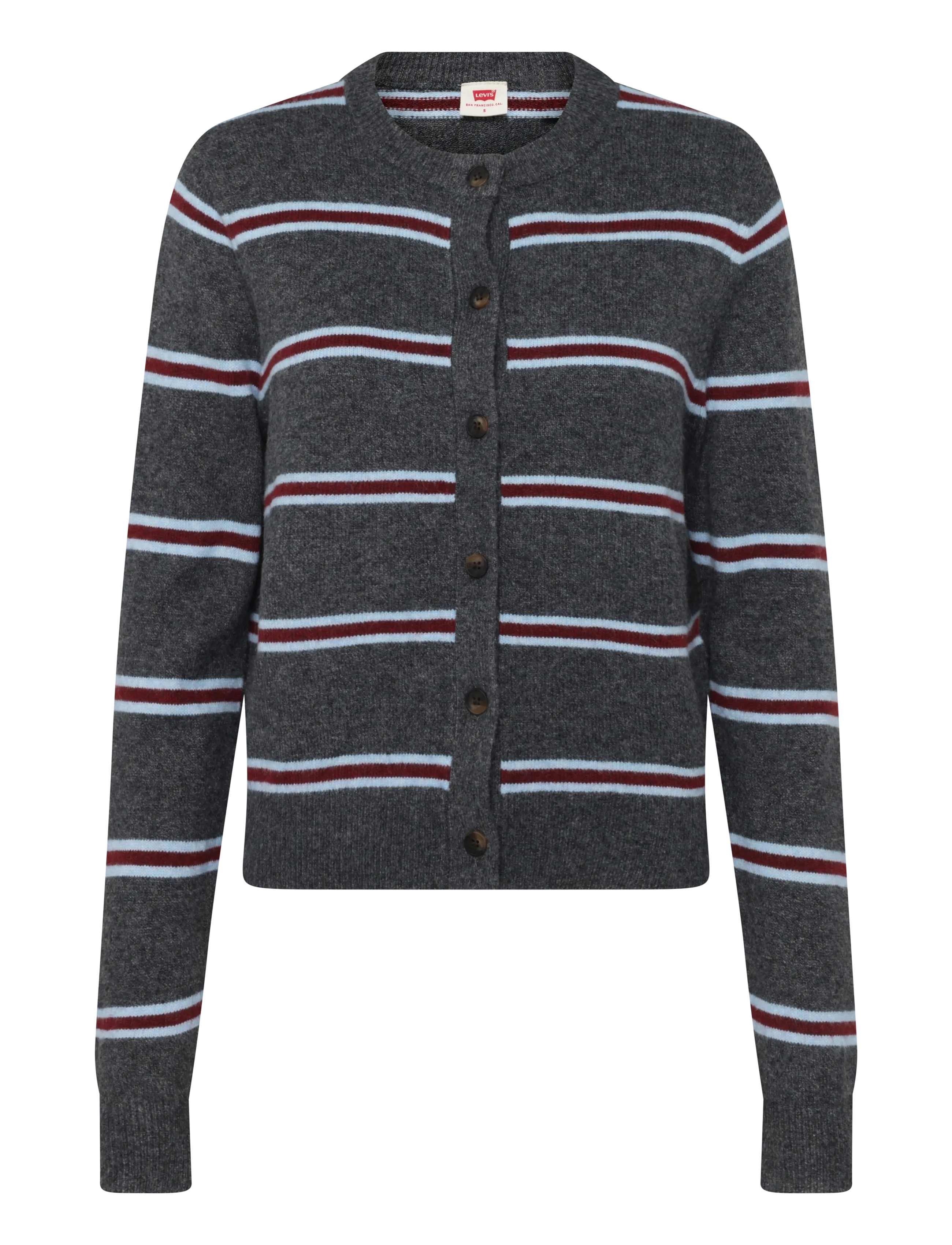 Levi's® CLAIRE LS CARDIGAN DEVIN STRIP - Knitwear - GREYS / grey