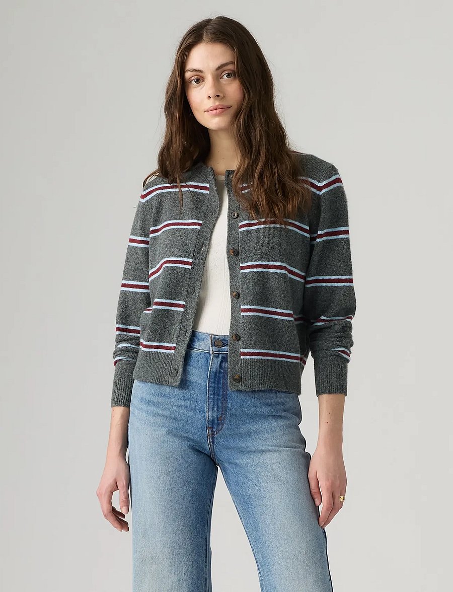 Levi's® - CLAIRE LS CARDIGAN DEVIN STRIP - kardiganid - greys - 3