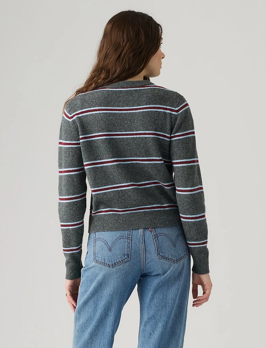 Levi's® - CLAIRE LS CARDIGAN DEVIN STRIP - kardiganid - greys - 4