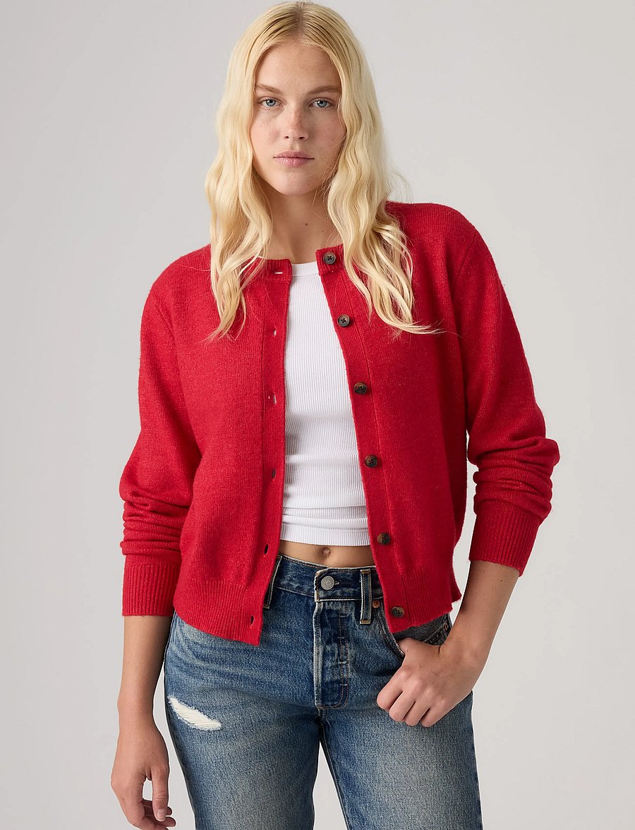 Levi's® - CLAIRE CARDIGAN TRUE RED - reds - 0