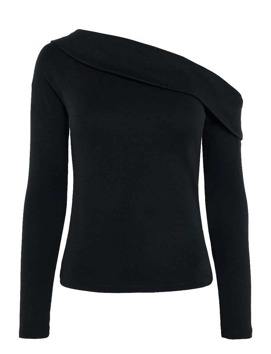 Levi's® - CLARA RIB OFF SHOULDER LS ANTH - striktrøjer - blacks - 1