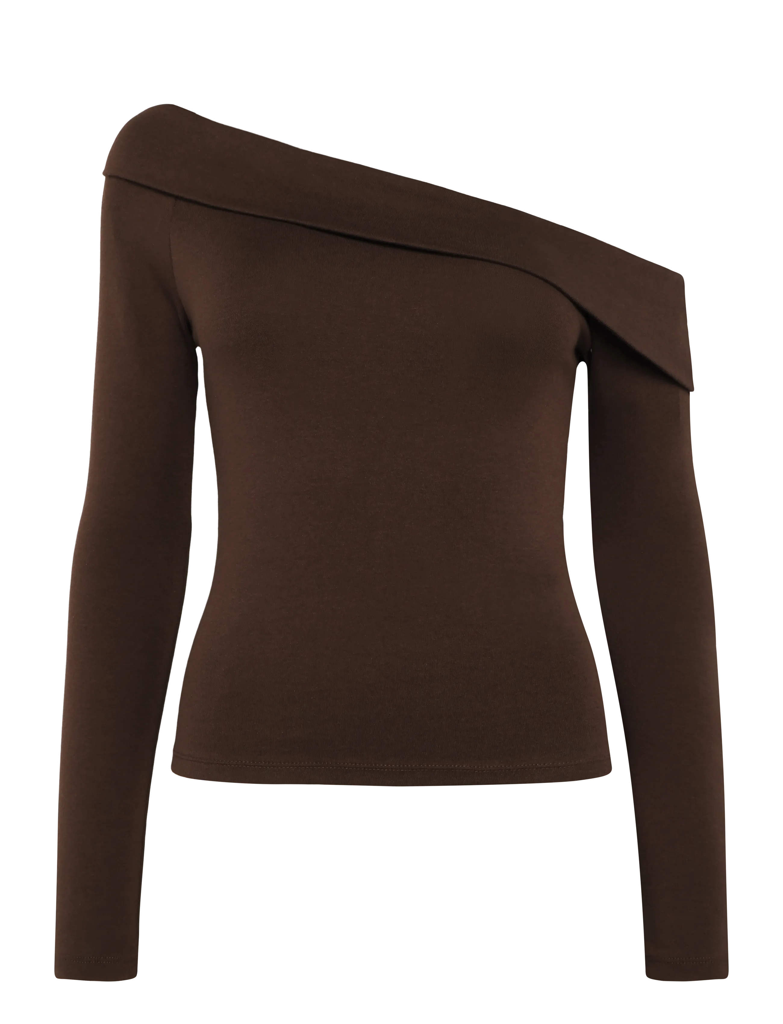 Levi's® CLARA RIB OFF SHOULDER LS JAVA - Kläder - BROWNS / brown