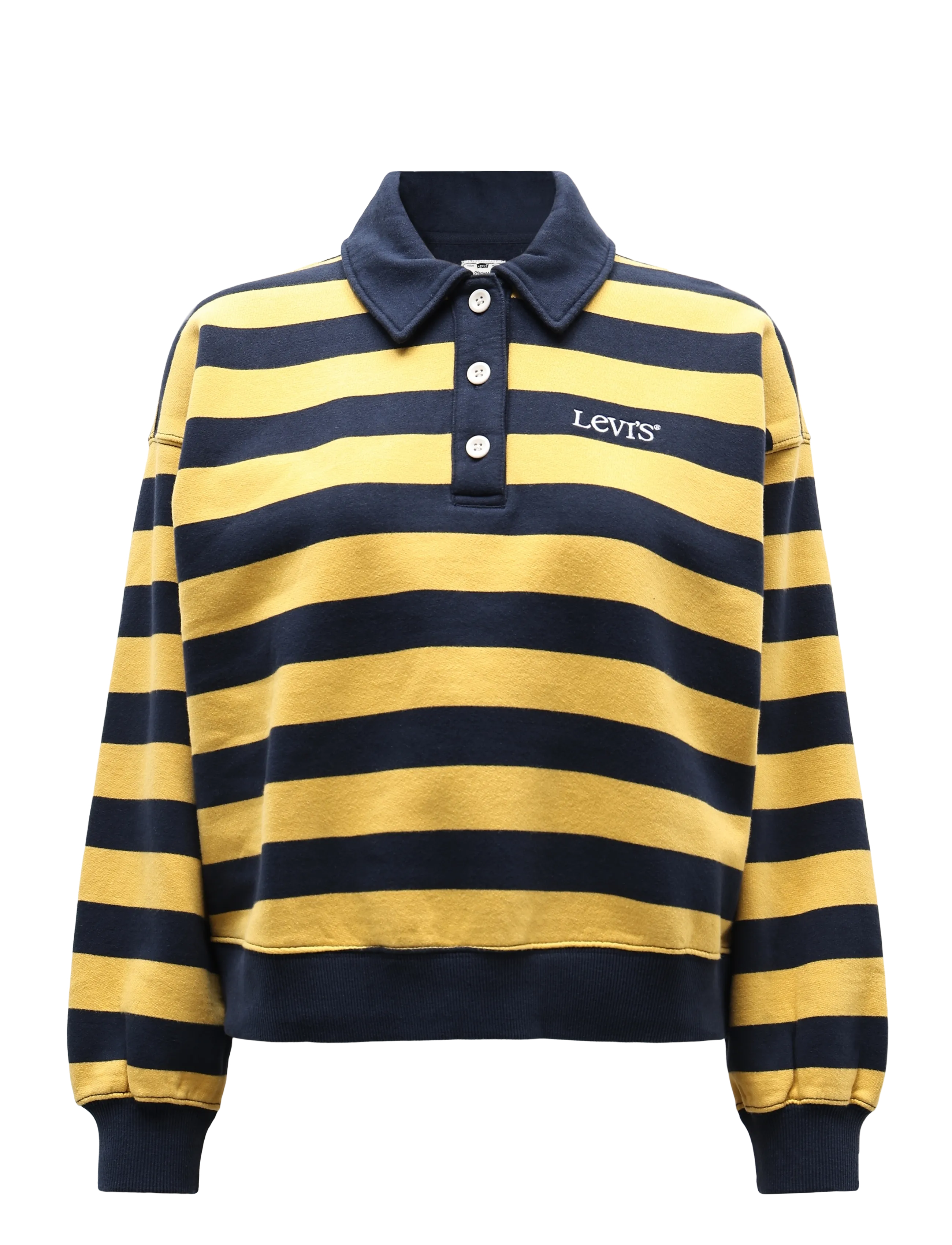 Levi's Gr Vintage Rugby Fleece Stripe, L, Sweatshirts & Hoodies, Marineblau - Fleeces Midlayers, Frauen