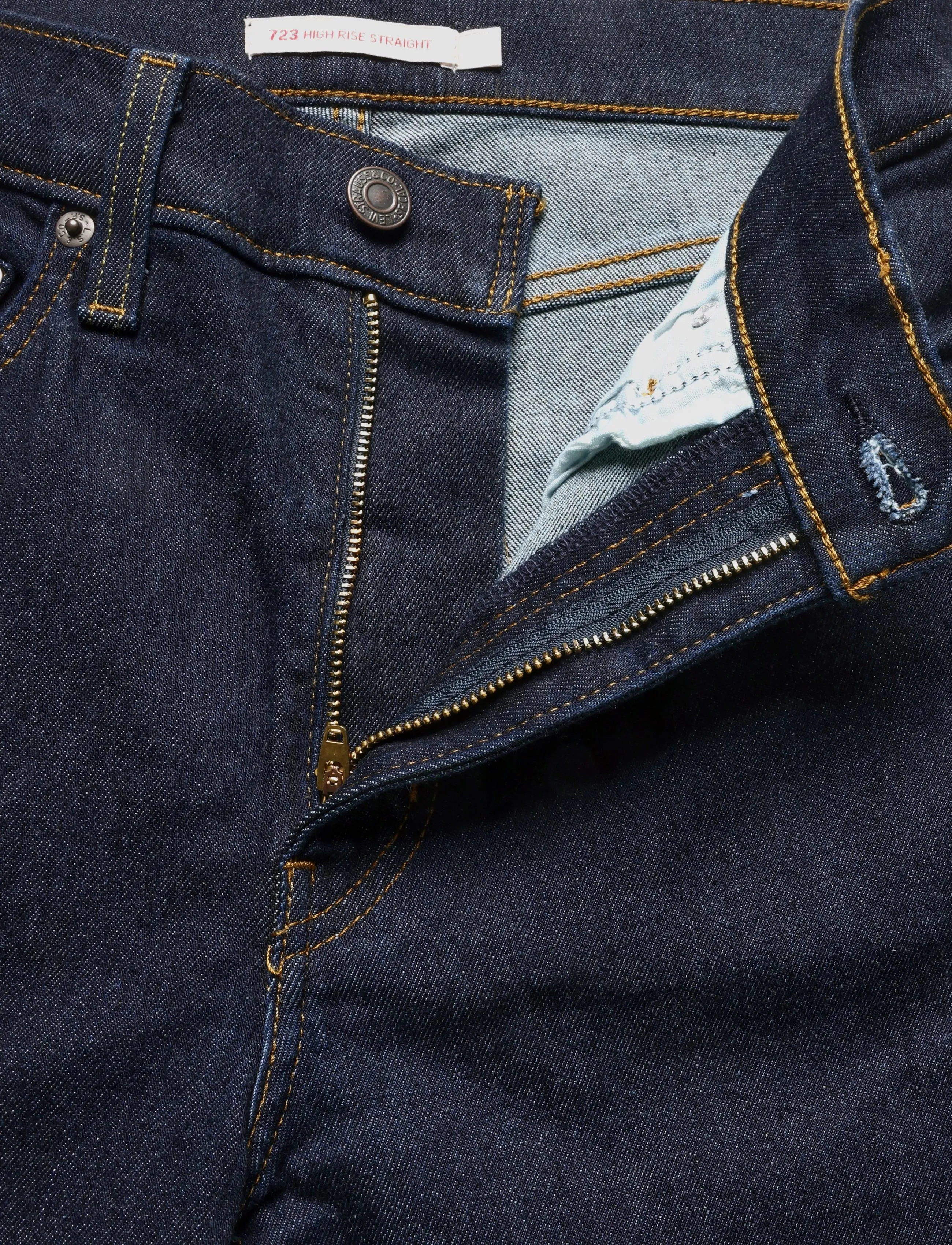 Levi's® - 723 HIGH RISE STRAIGHT TRUE BL - igapäevane stiil - dark indigo - flat finish - 3