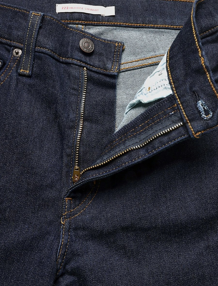 Levi's® - 723 HIGH RISE STRAIGHT TRUE BL - igapäevane stiil - dark indigo - flat finish - 3