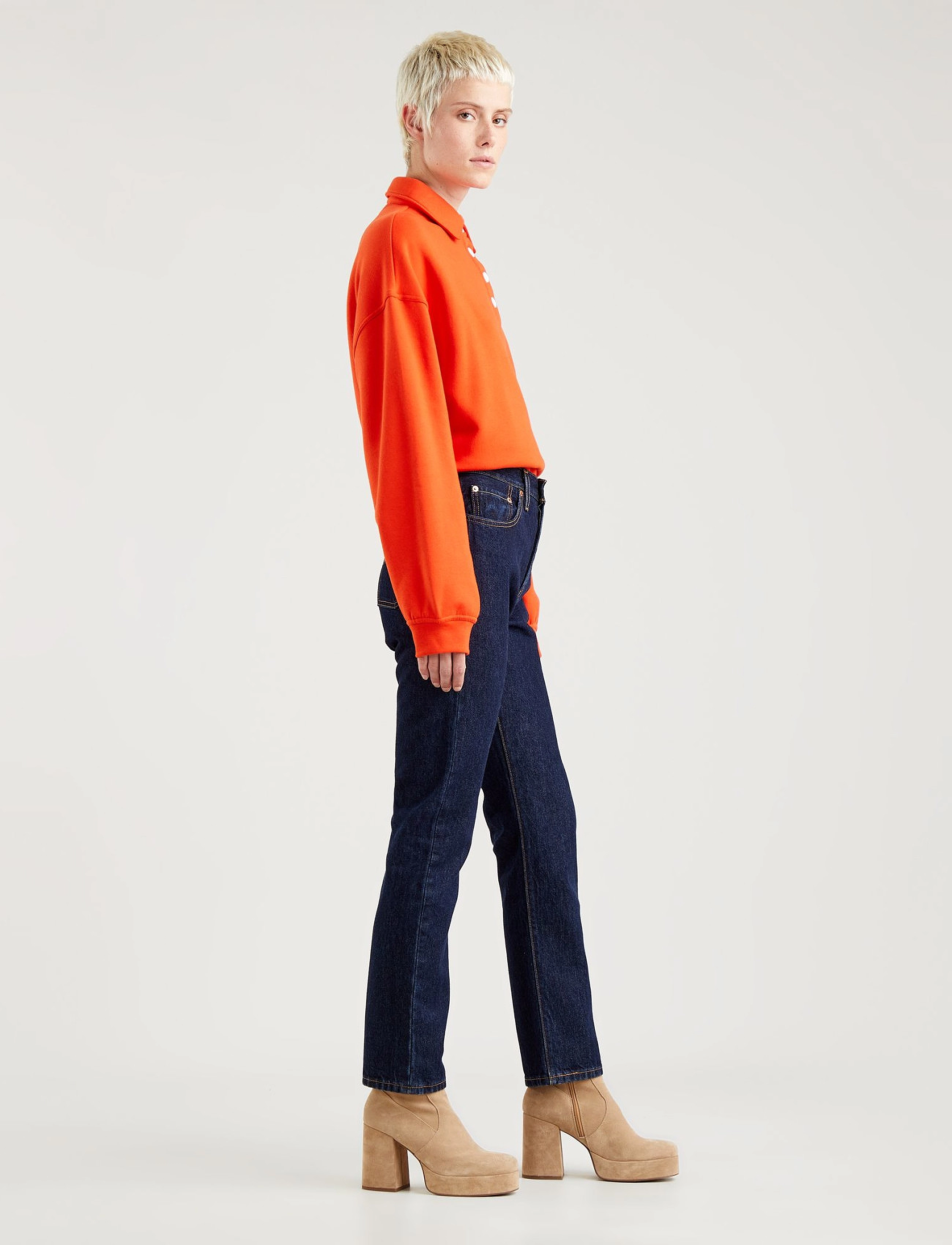 Levi's® - 501 JEANS FOR WOMEN DEEP BREAT - straight jeans - dark indigo - flat finish - 5