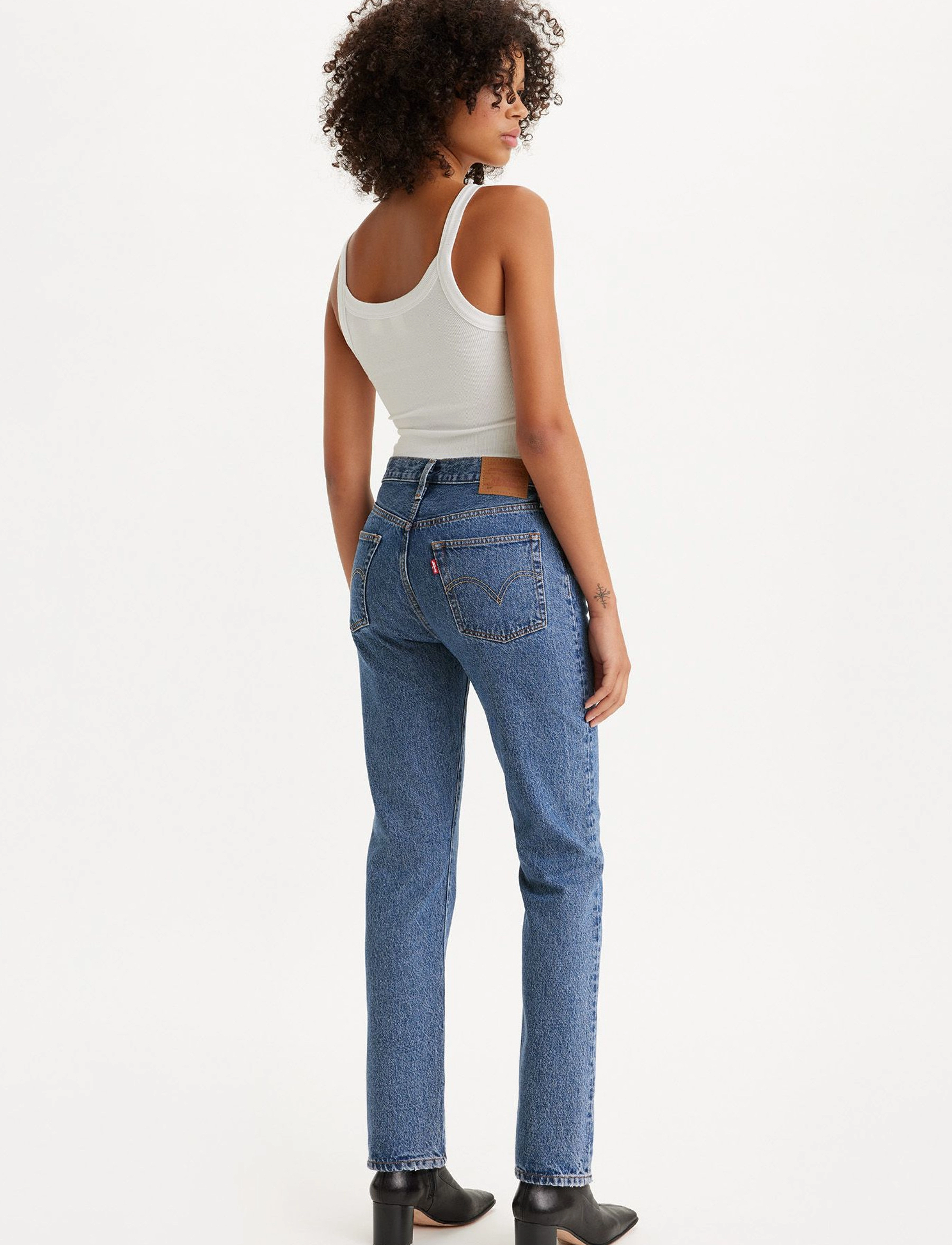 Levi's® - 501 JEANS FOR WOMEN SHOUT OUT - jeans droites - med indigo - flat finish - 4