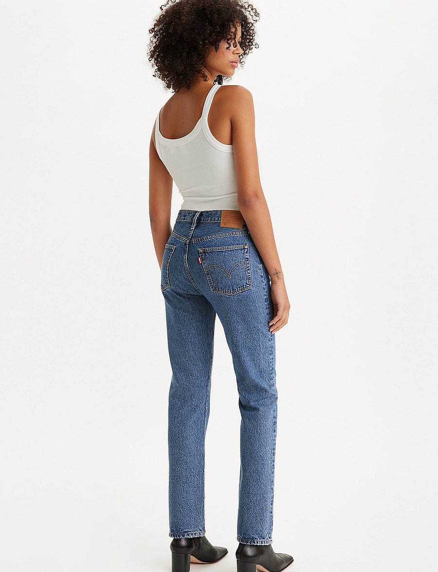 Levi's® - 501 JEANS FOR WOMEN SHOUT OUT - raka jeans - med indigo - flat finish - 4
