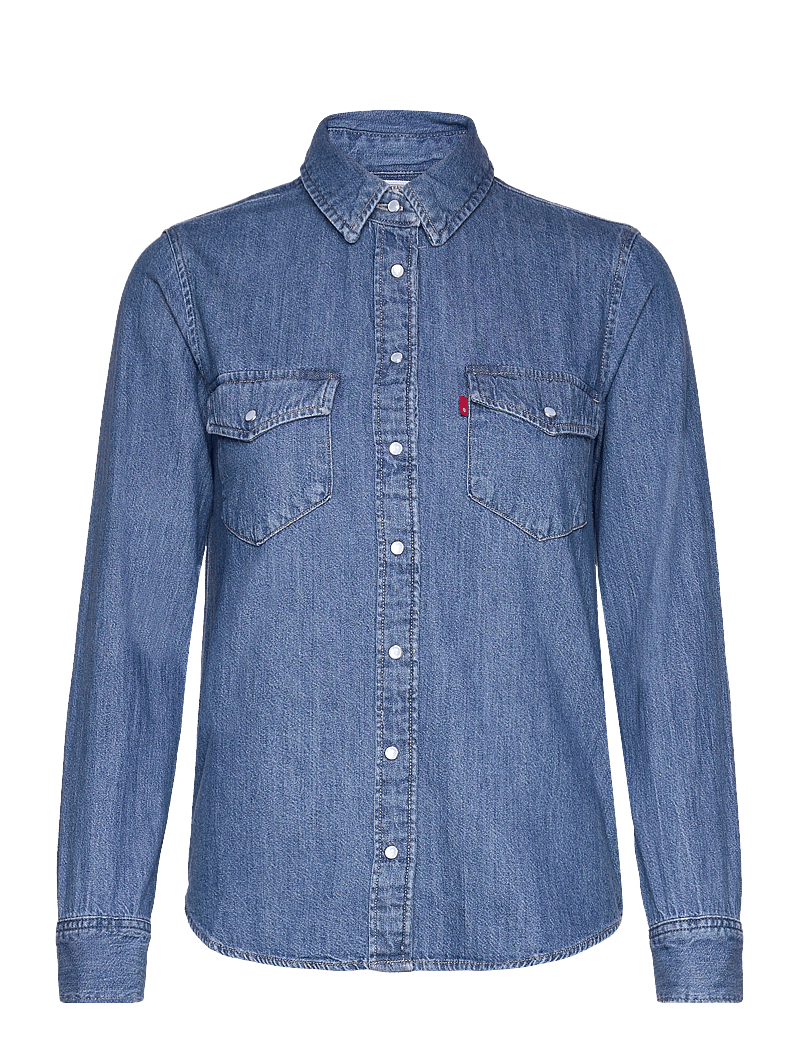 Levi's® - ICONIC WESTERN GOING STEADY 5 - jeanshemden - med indigo - flat finish - 1