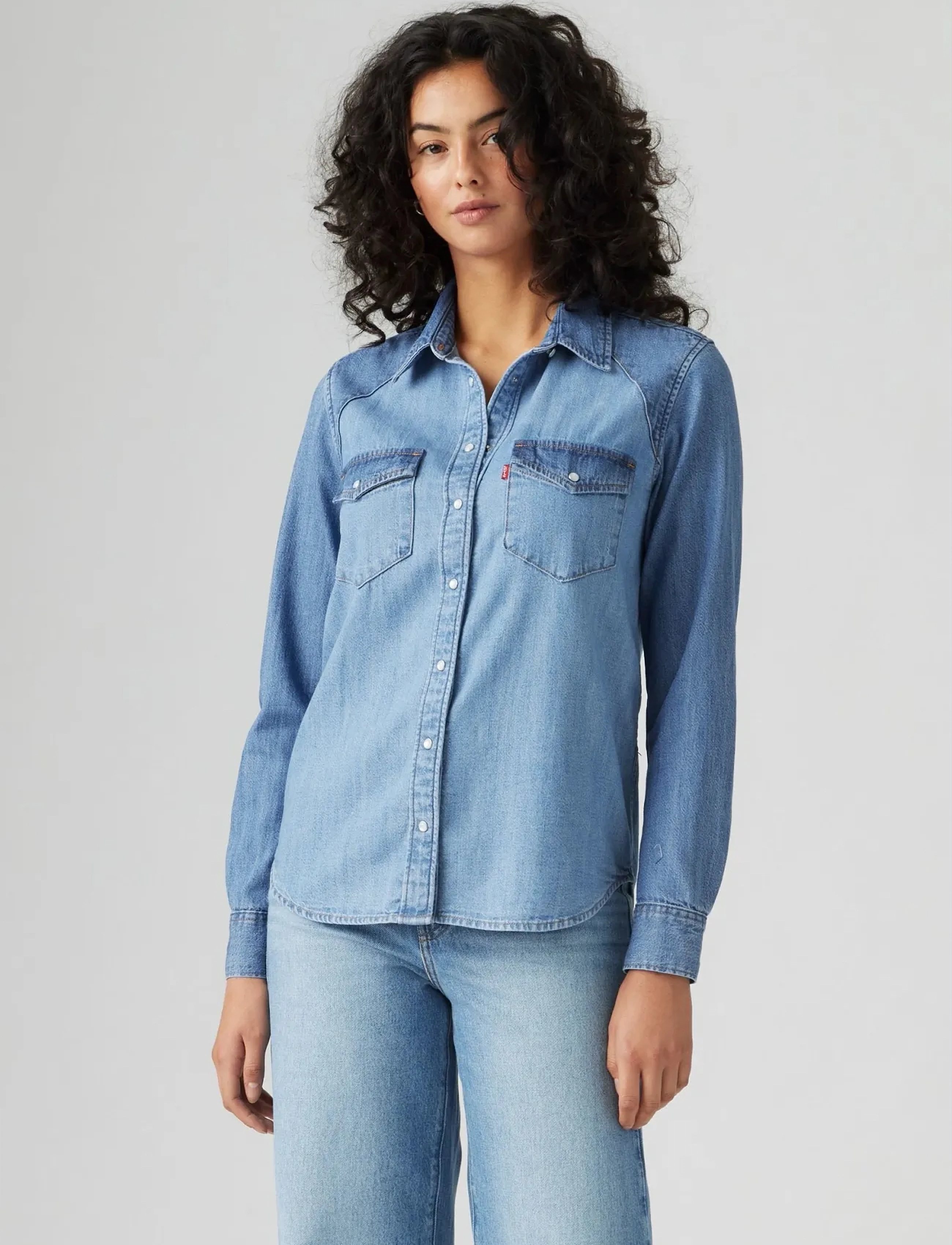 Levi's® - ICONIC WESTERN PRACTICALLY PIE - med indigo - worn in - 3
