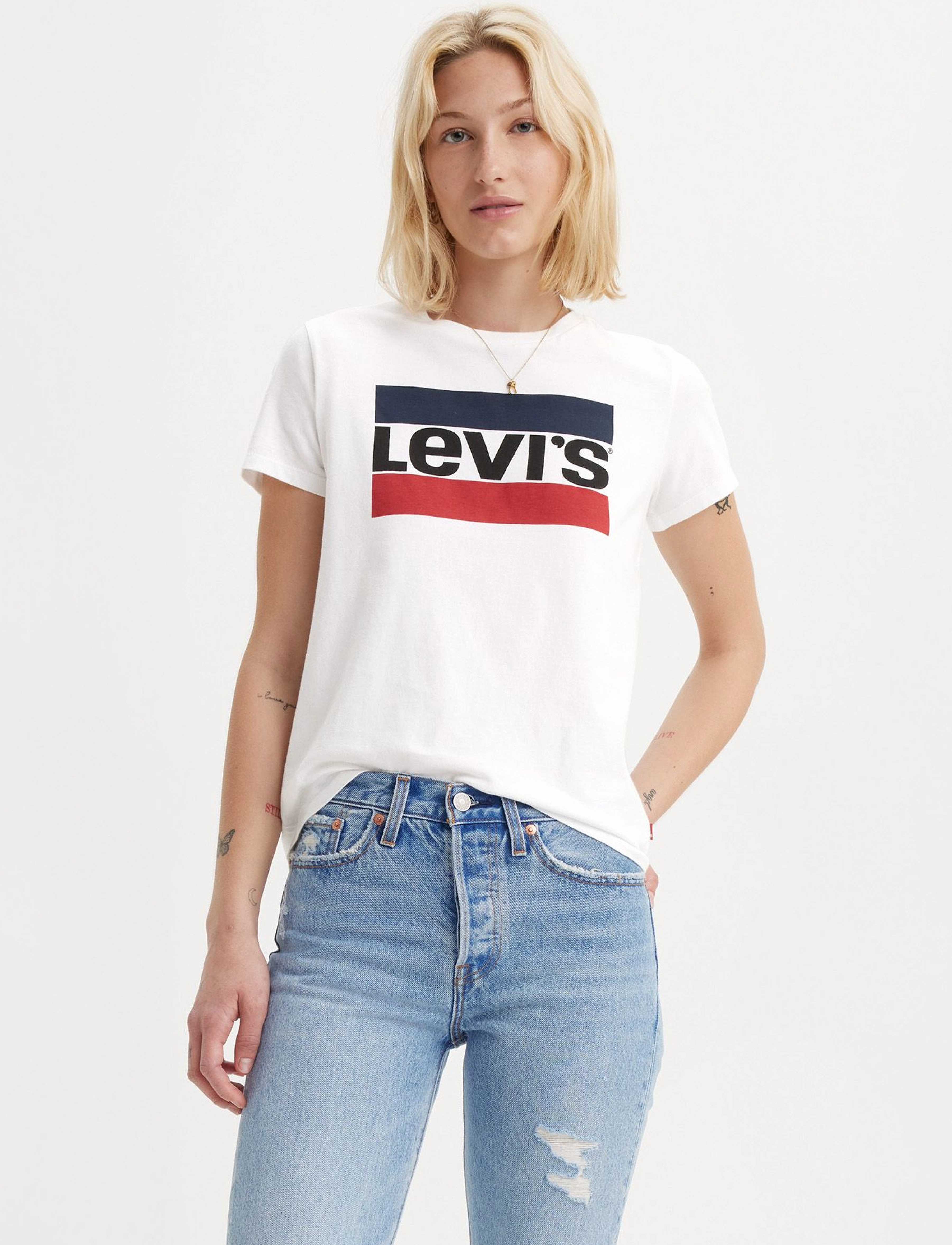 Levi's® - THE PERFECT TEE SPORTSWEAR LOG - t-särgid - neutrals - 3