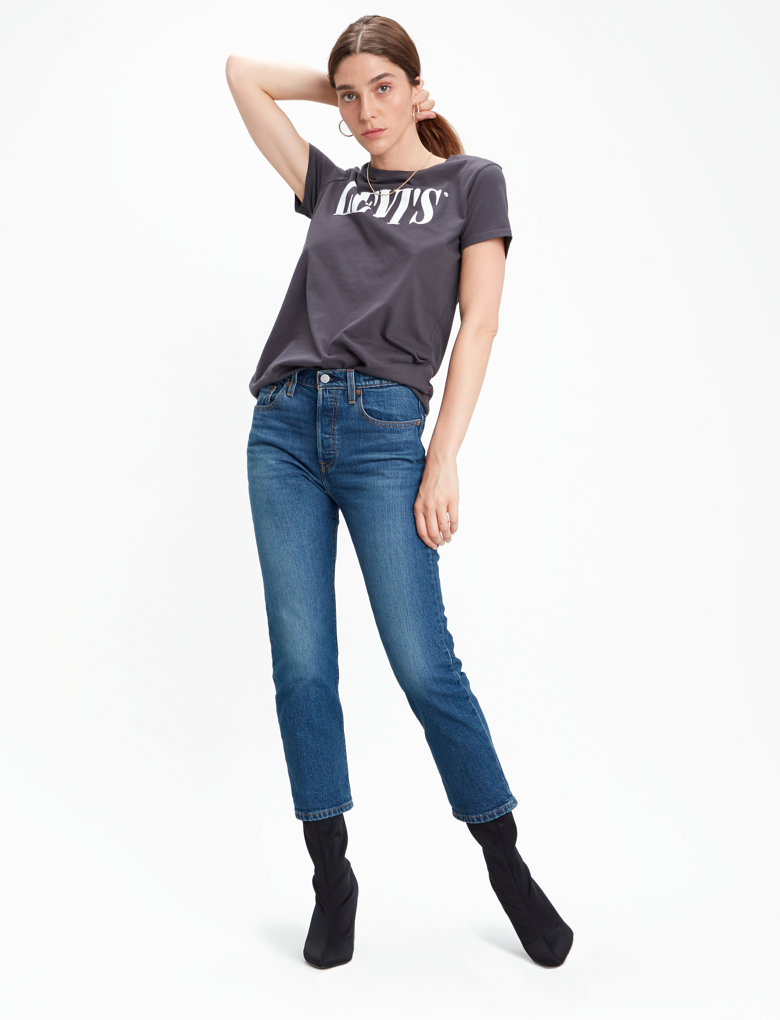 LEVI´S Women - THE PERFECT TEE 90S SERIF PERF - blacks - 0