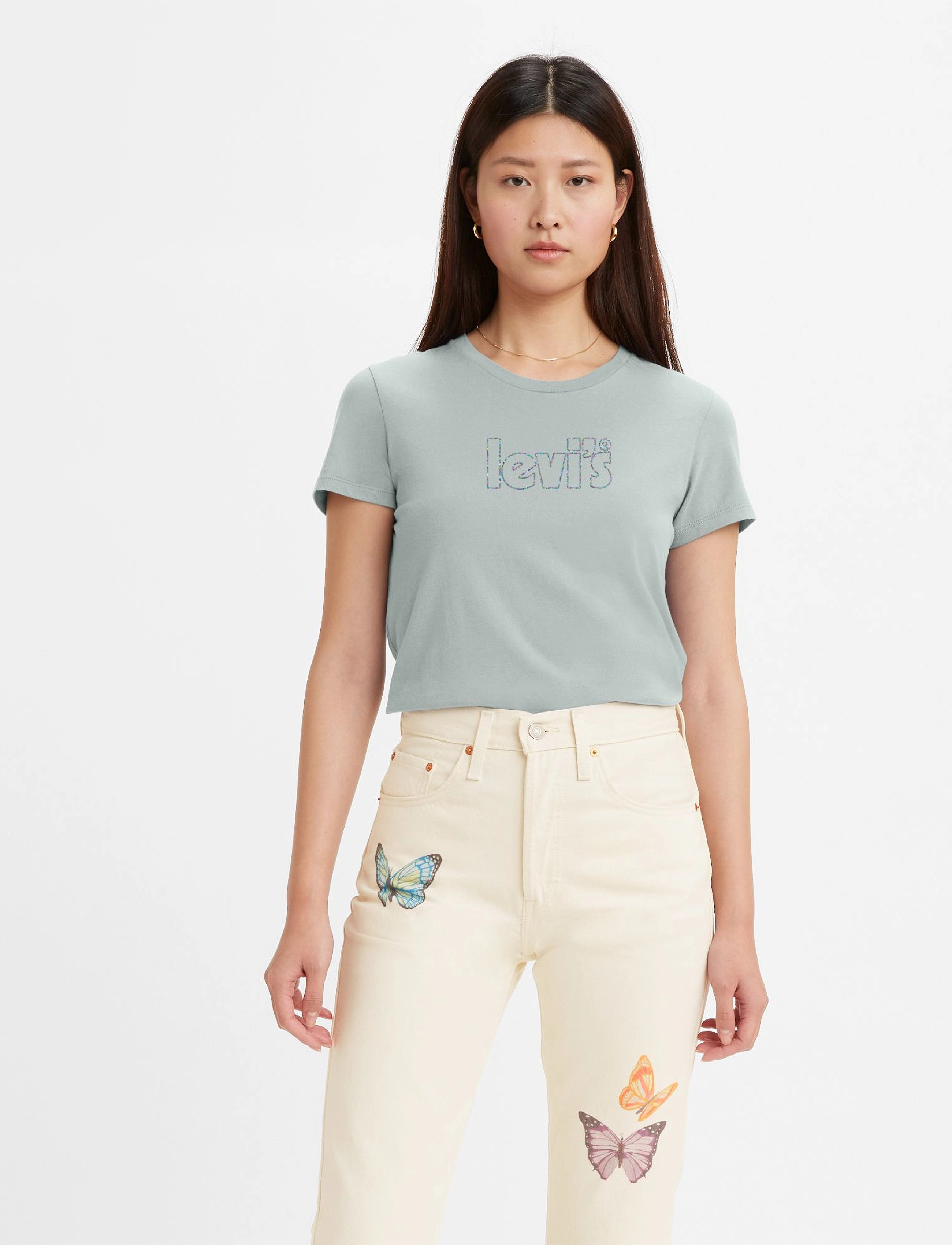 LEVI´S Women - THE PERFECT TEE SSNL POSTER LO - blues - 3