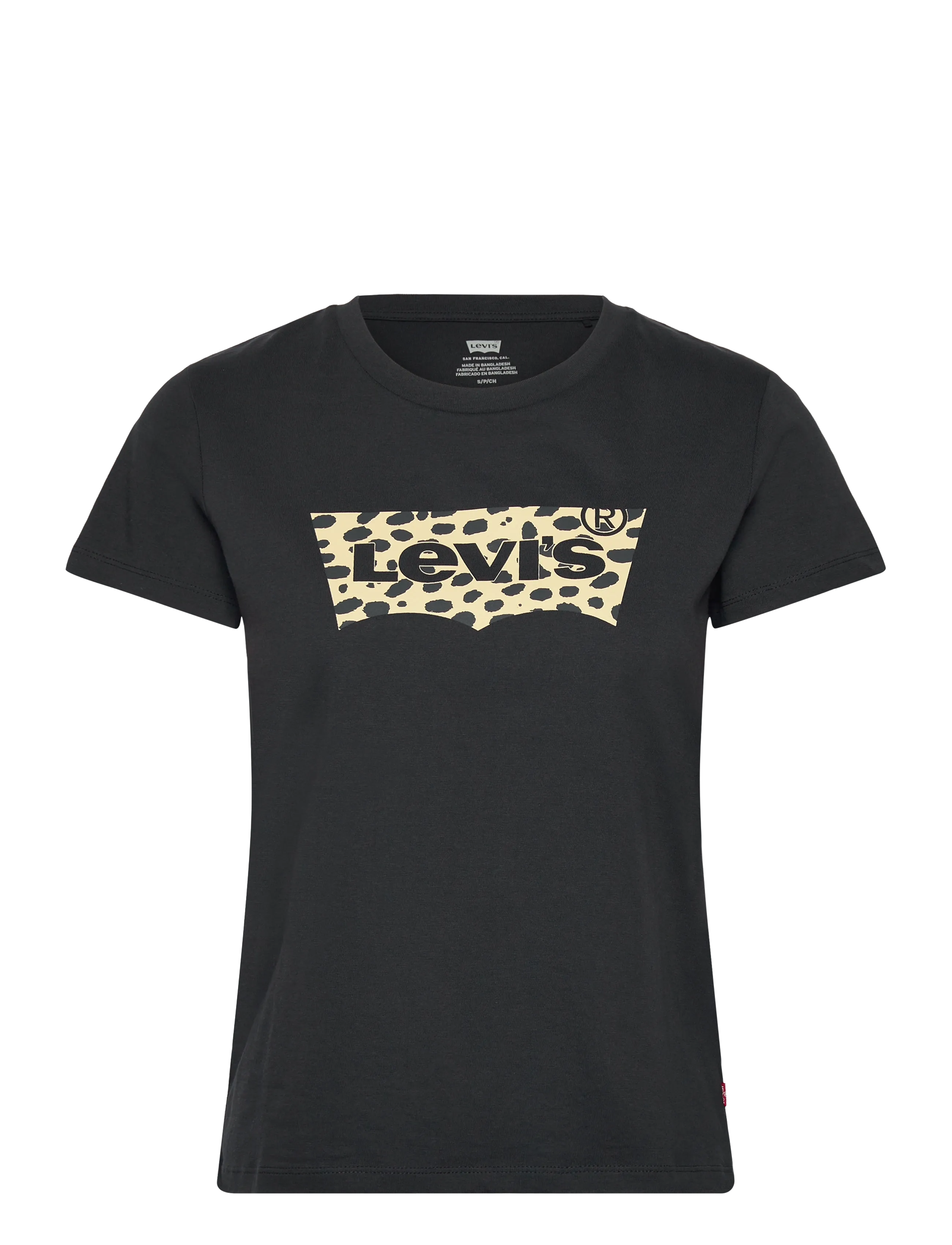 Levi's® THE PERFECT TEE BW LEOPARD CAV - Kläder - BLACKS / black