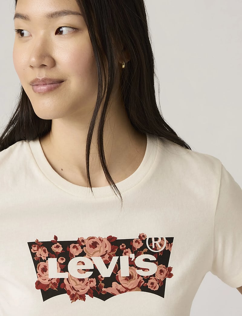 Levi's® - THE PERFECT TEE GAB ROSE BW FI - t-särgid - whites - 4